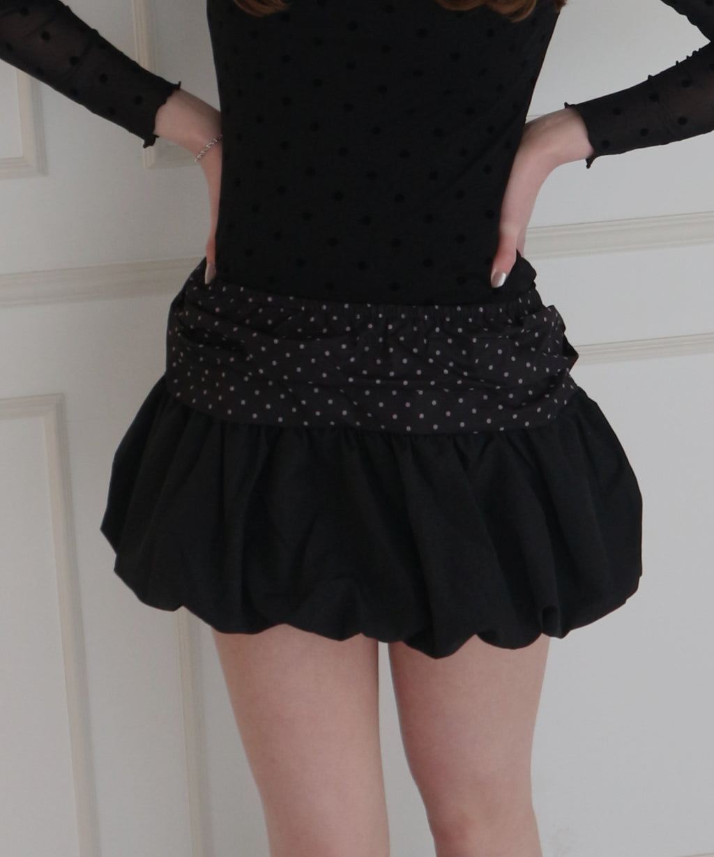 Chiffon Dot Balloon Skirt / シフォンドットバルーンスカート