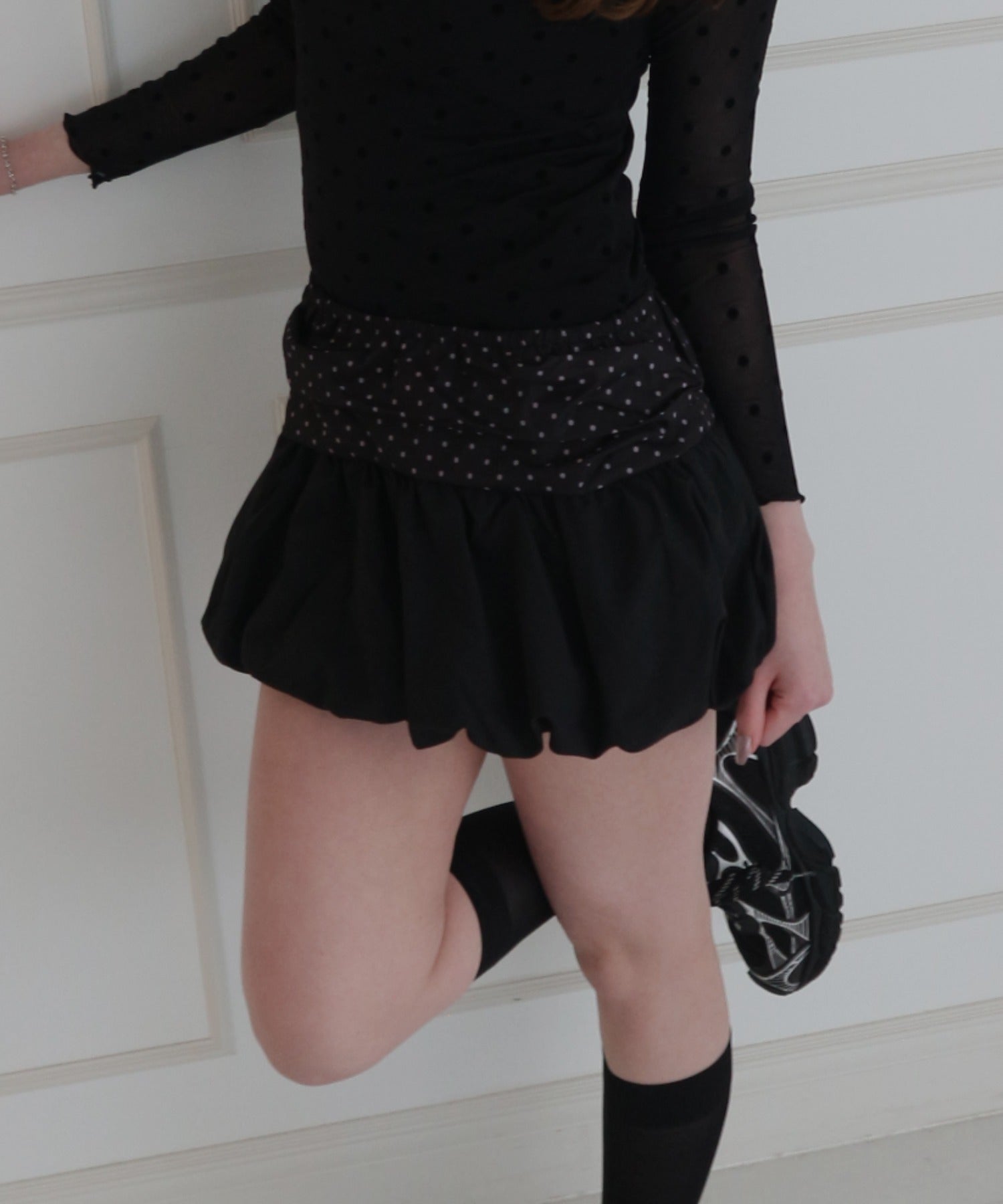Chiffon Dot Balloon Skirt / シフォンドットバルーンスカート