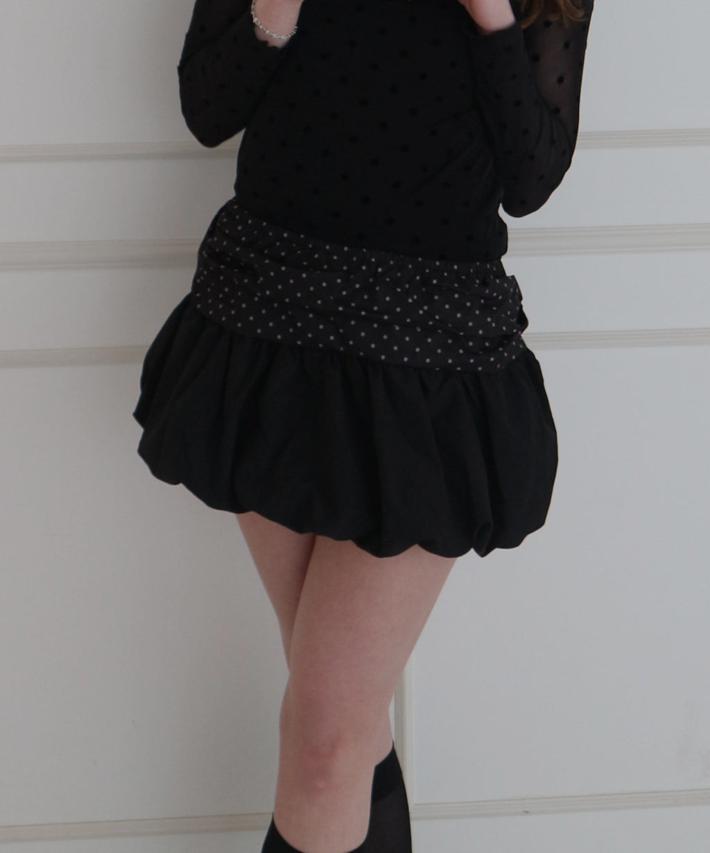 Chiffon Dot Balloon Skirt / シフォンドットバルーンスカート