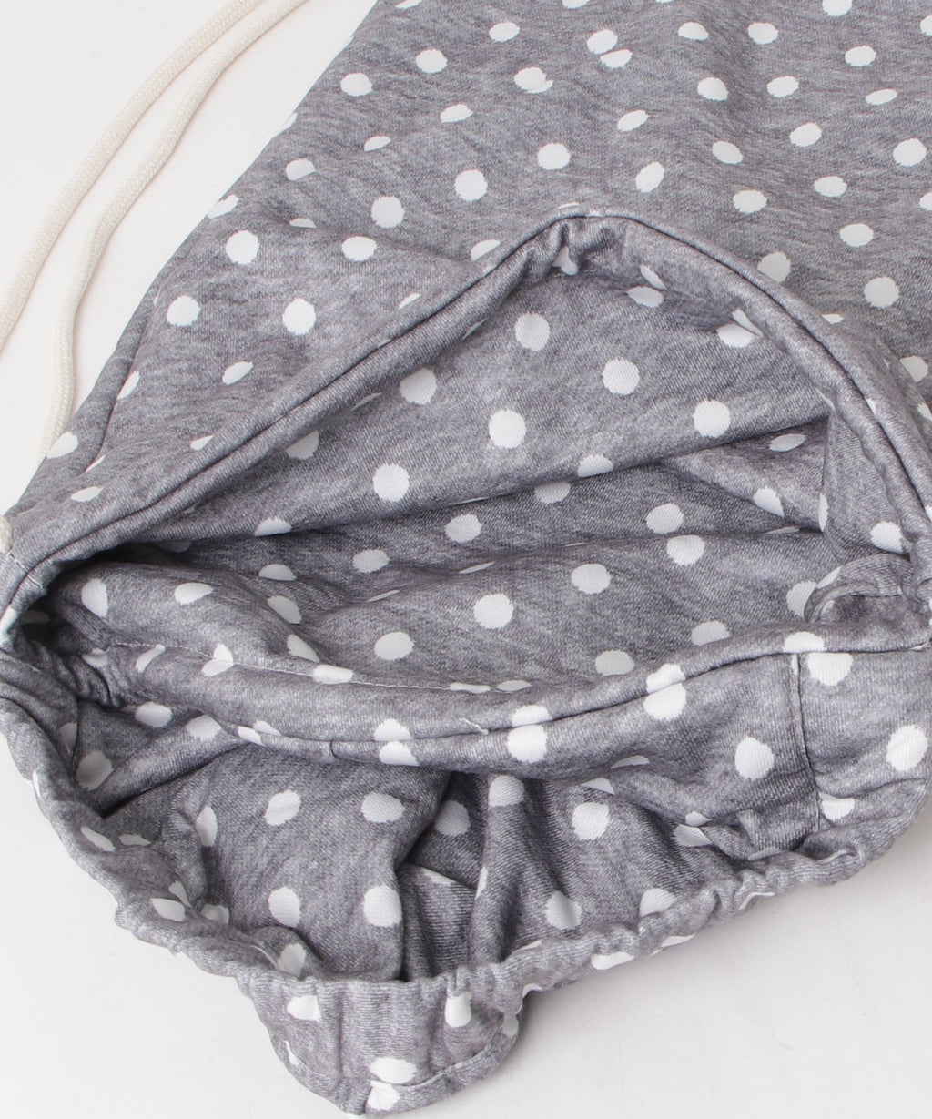 Rabbit Motif Dot Knapsack / うさぎモチーフドットナップサック