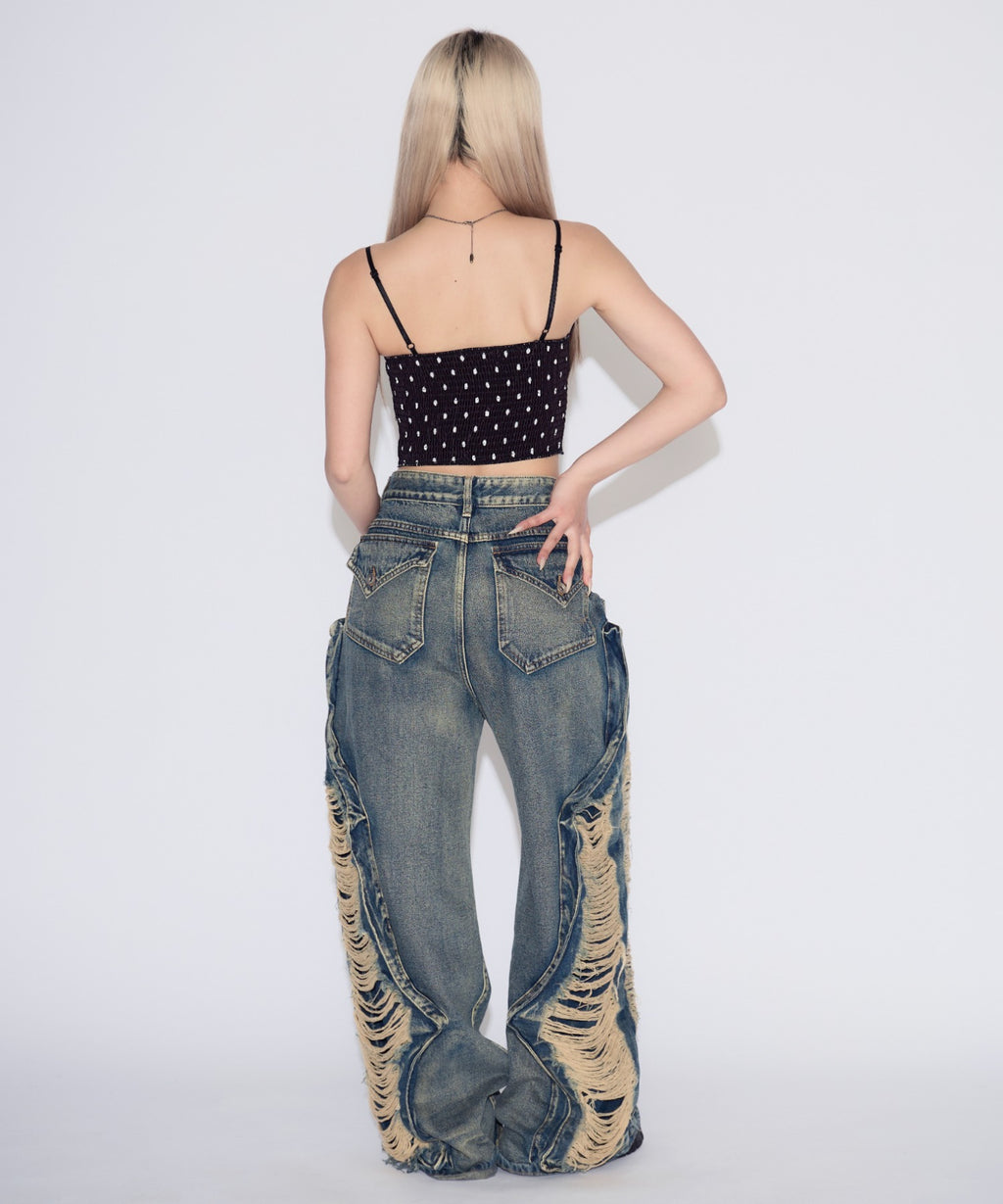 Dot Lace Camisole / ドットレースキャミソール カップ付
