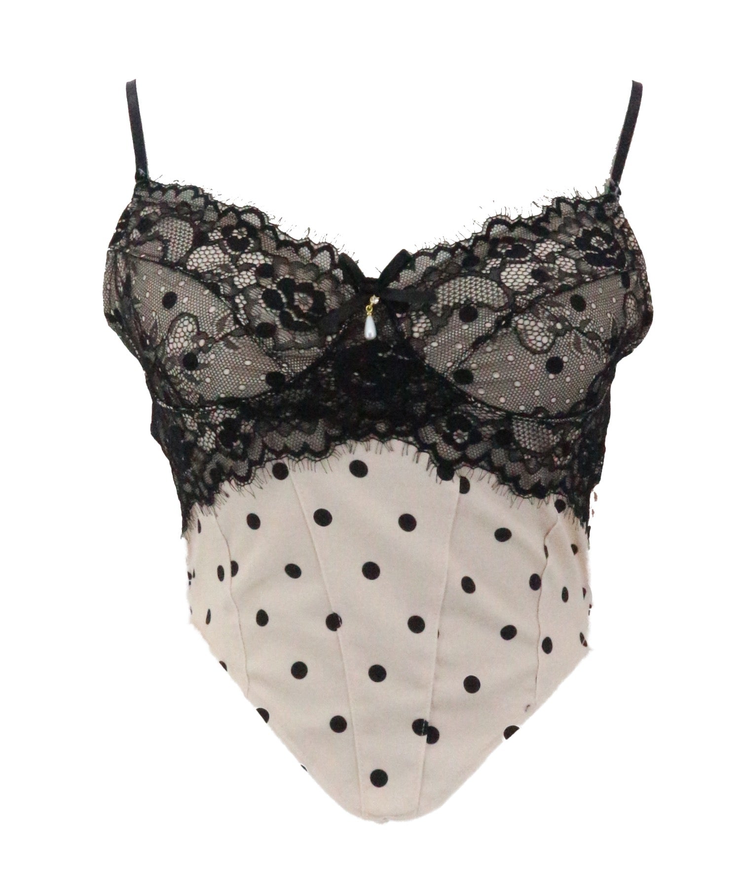 Dot Lace Camisole / ドットレースキャミソール カップ付