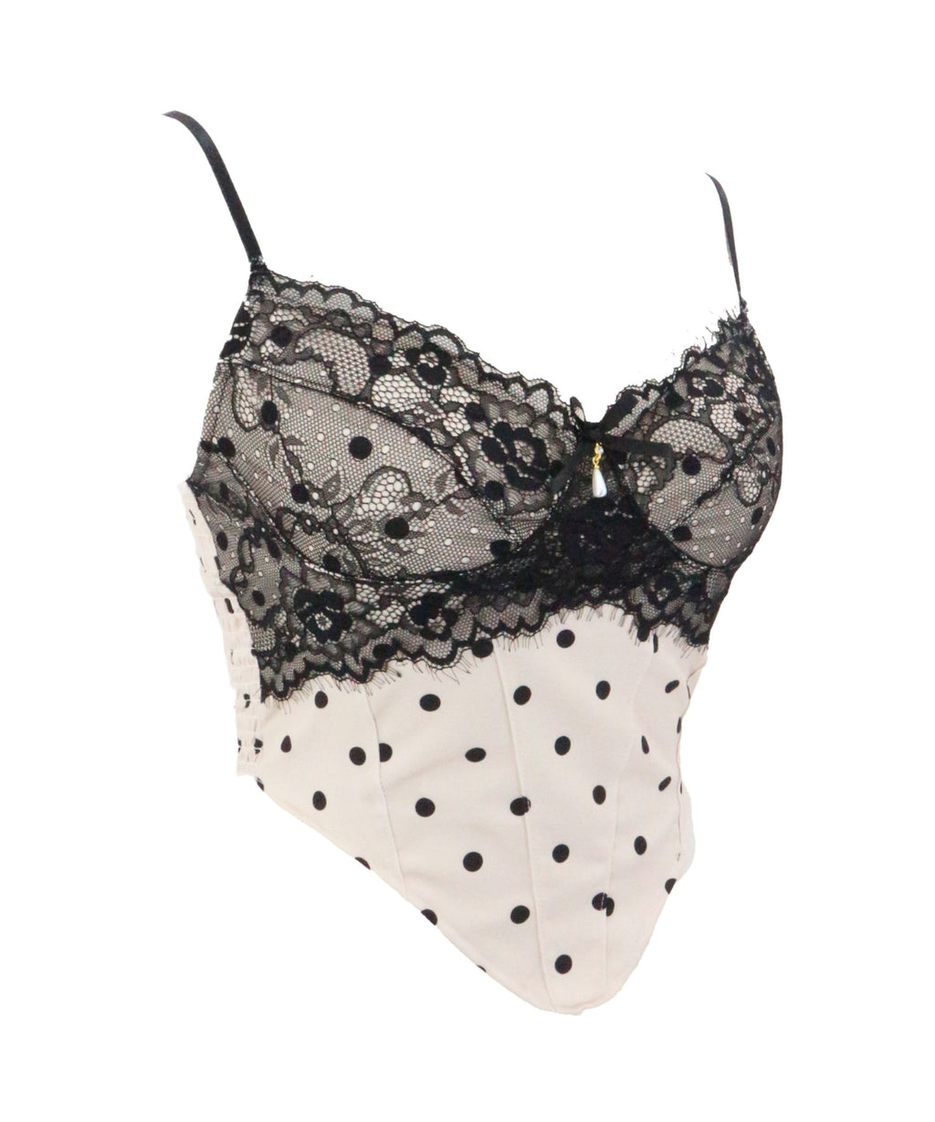Dot Lace Camisole / ドットレースキャミソール カップ付