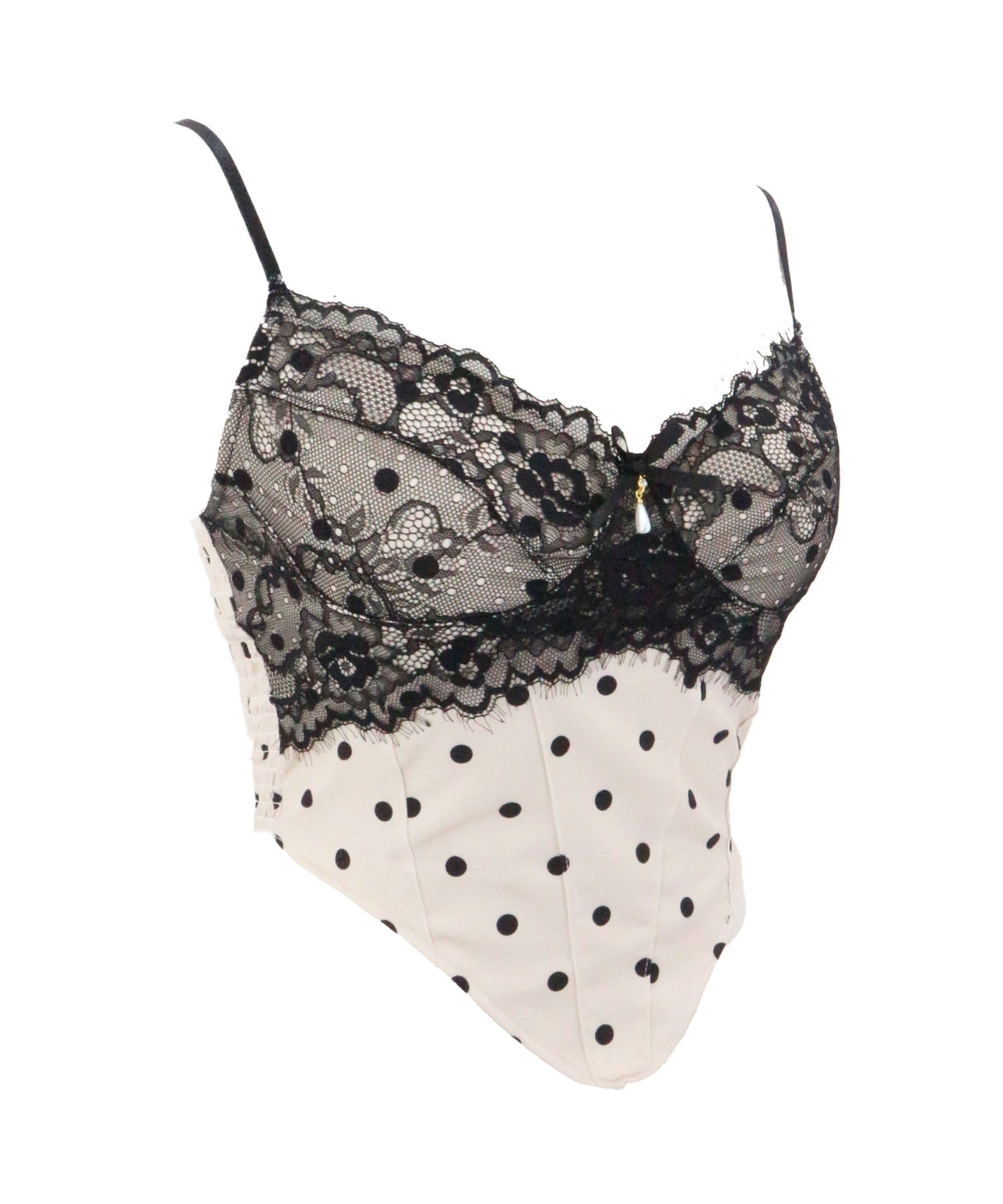 Dot Lace Camisole / ドットレースキャミソール カップ付