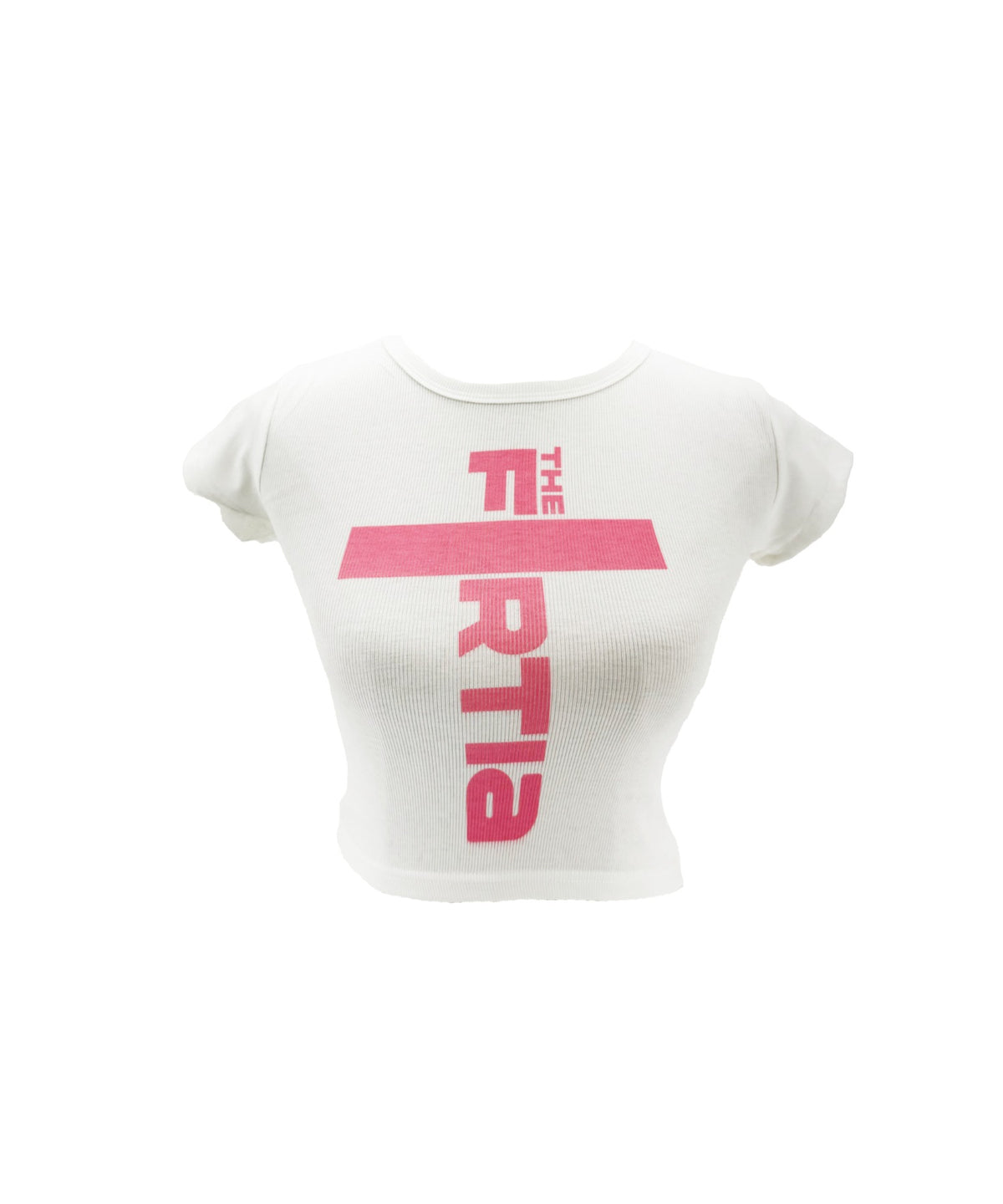 【8iuxu_× tinkerend】Vertical Logo Rib Crop Tee / バーティカルロゴリブクロップドTシャツ