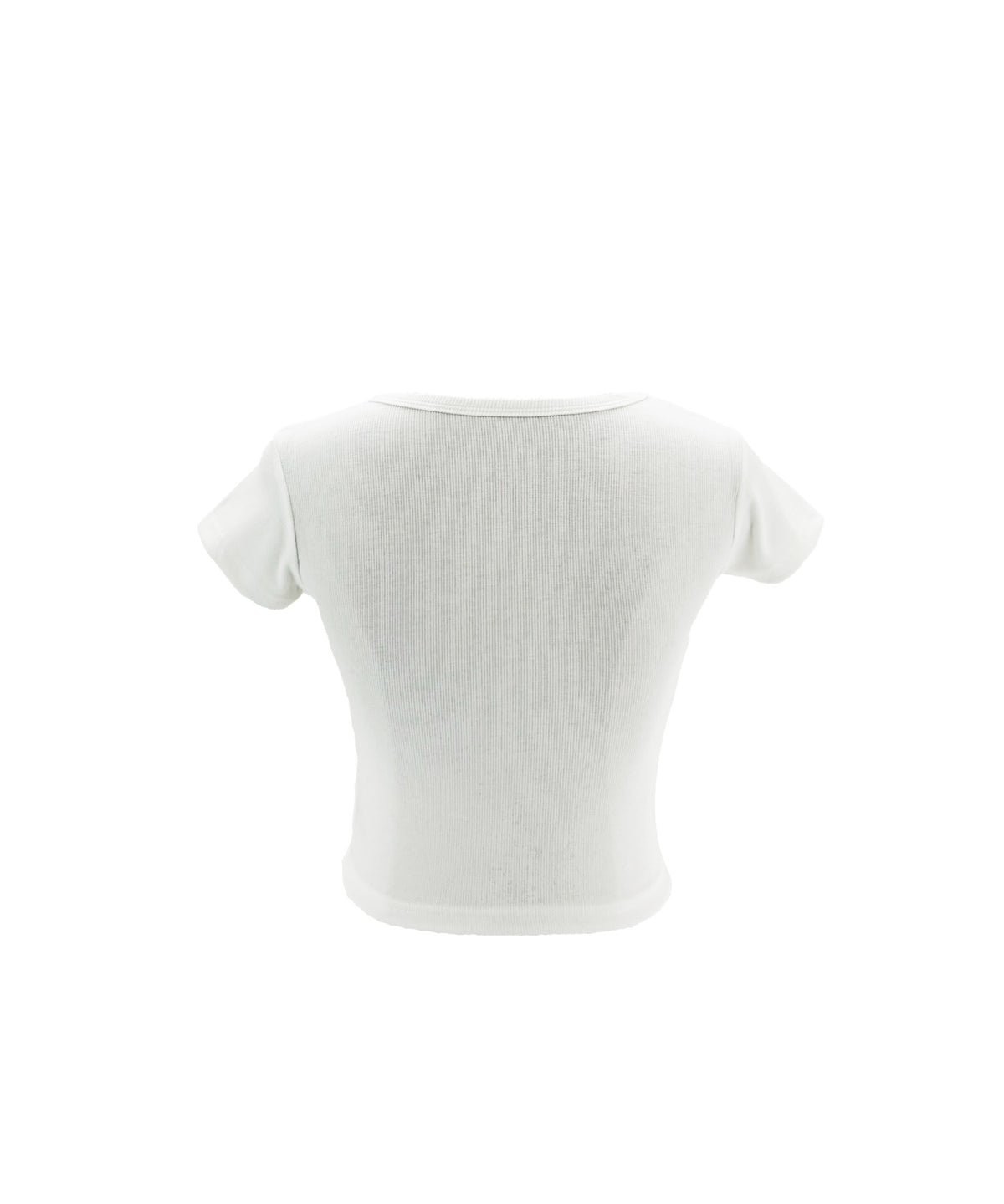 【8iuxu_× tinkerend】Vertical Logo Rib Crop Tee / バーティカルロゴリブクロップドTシャツ