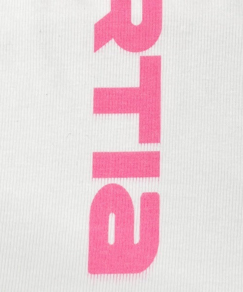 【8iuxu_× tinkerend】Vertical Logo Rib Crop Tee / バーティカルロゴリブクロップドTシャツ