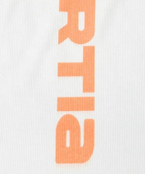 【8iuxu_× tinkerend】Vertical Logo Rib Crop Tee / バーティカルロゴリブクロップドTシャツ