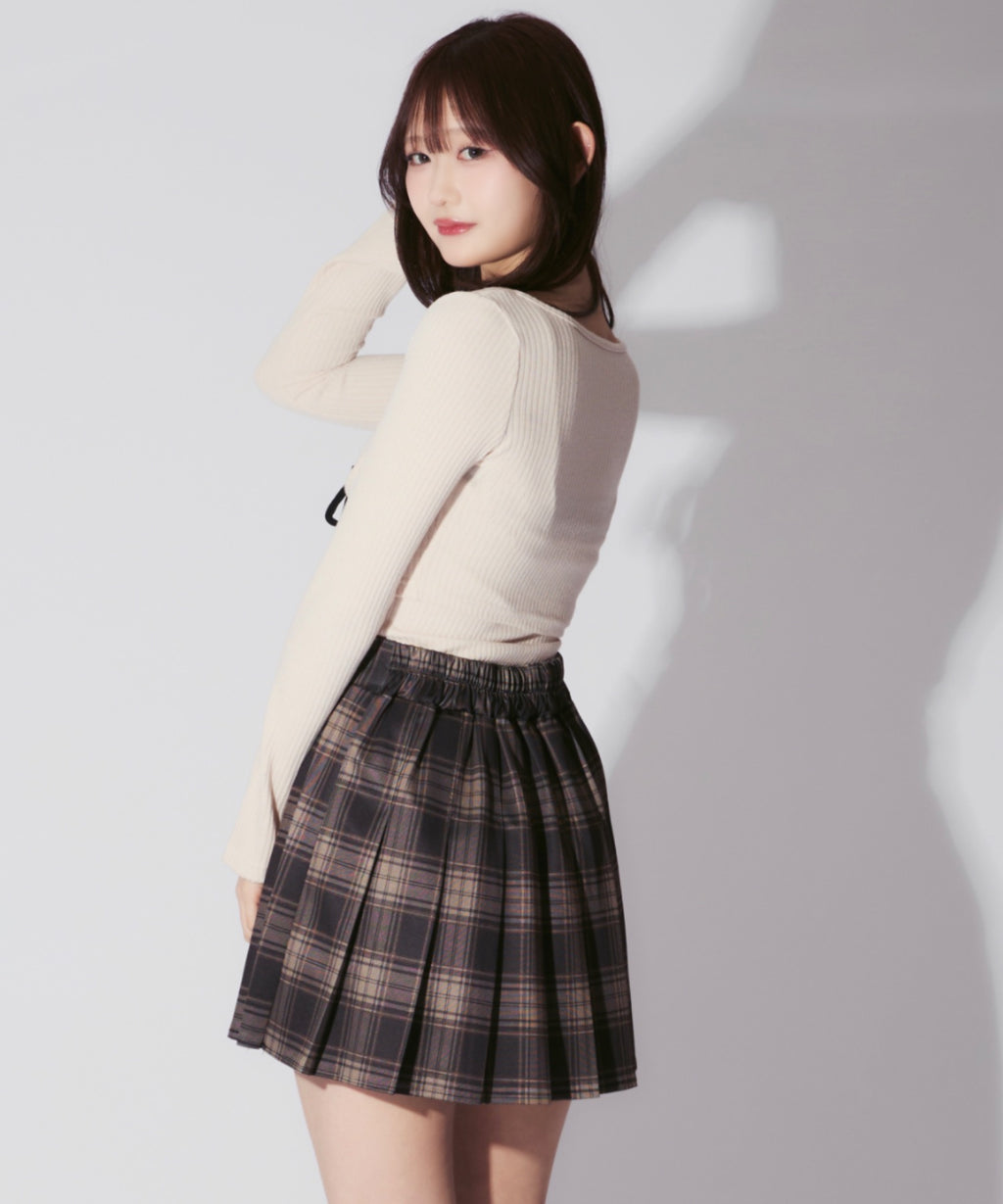 【2点セット】Ribbon Knit Camisole Ensemble / リボンニットキャミソール セット アンサンブル