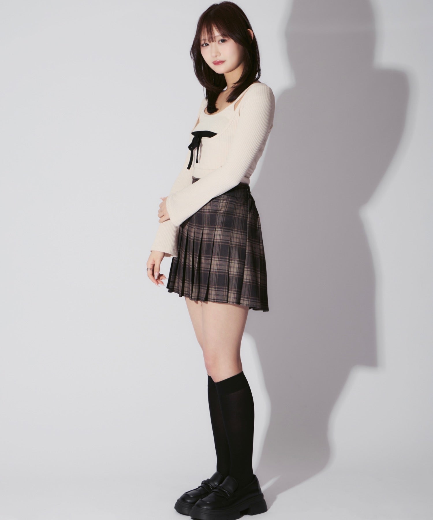 【2点セット】Ribbon Knit Camisole Ensemble / リボンニットキャミソール セット アンサンブル
