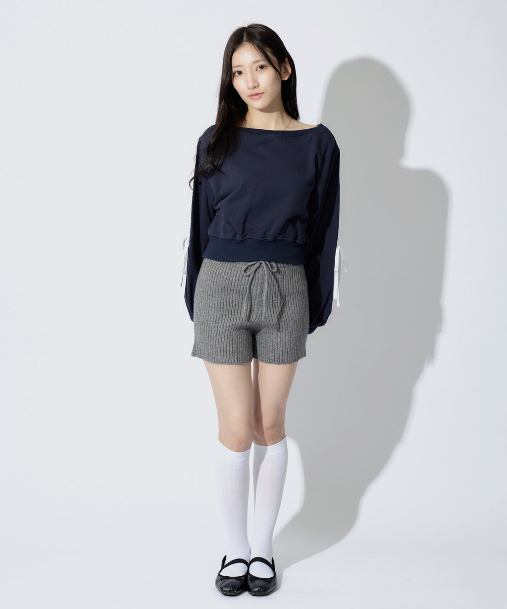 Rib Knit Short Pants / リブニットショートパンツ