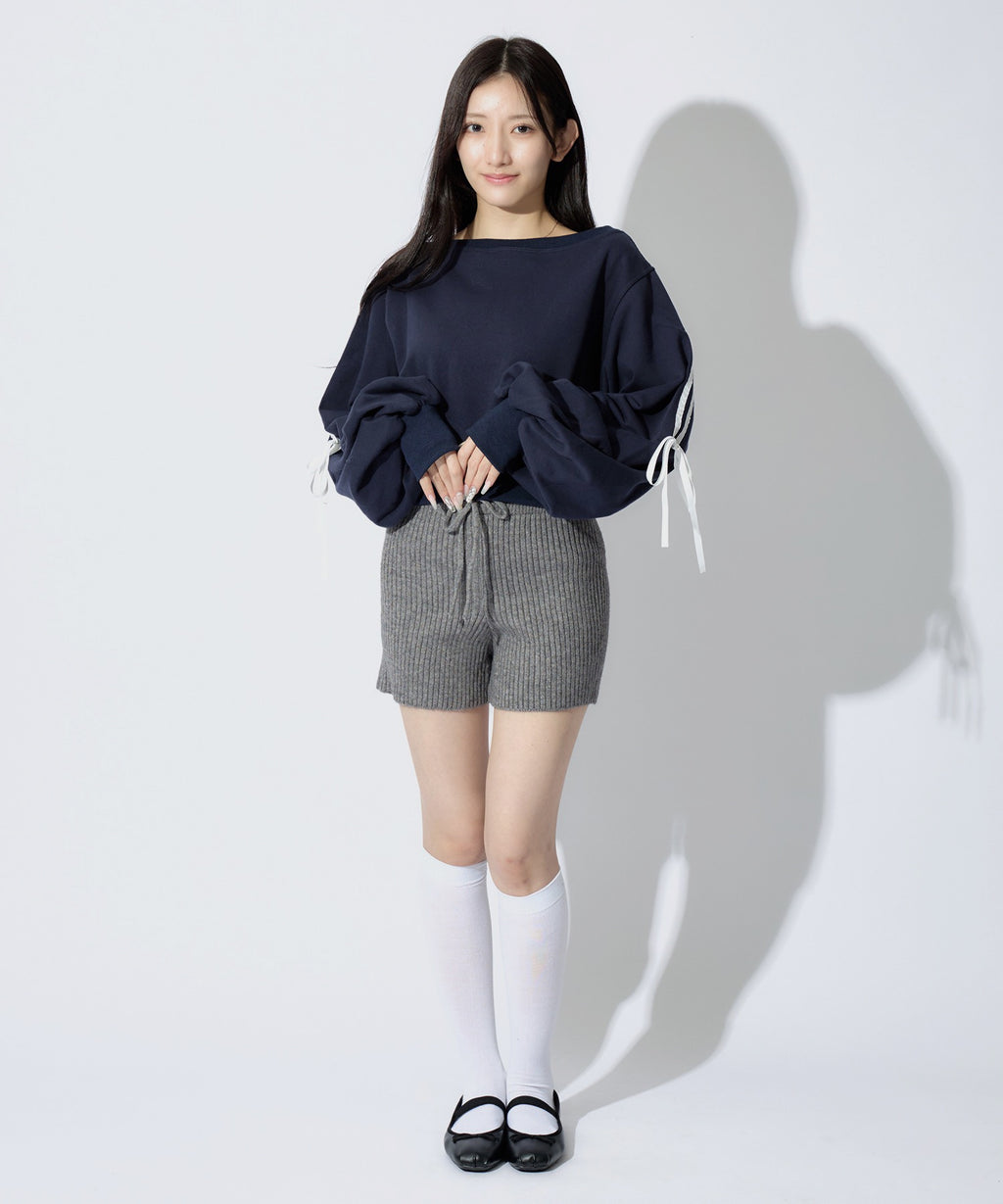 Rib Knit Short Pants / リブニットショートパンツ