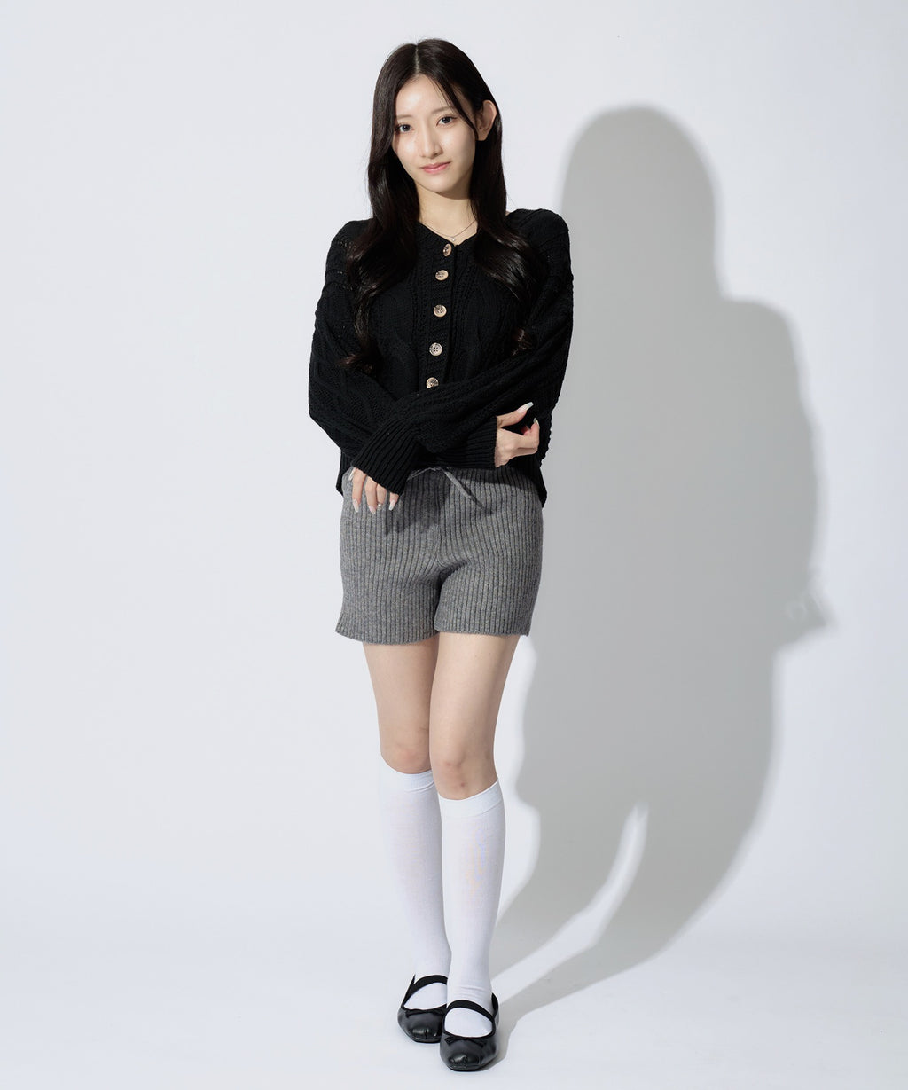 Rib Knit Short Pants / リブニットショートパンツ