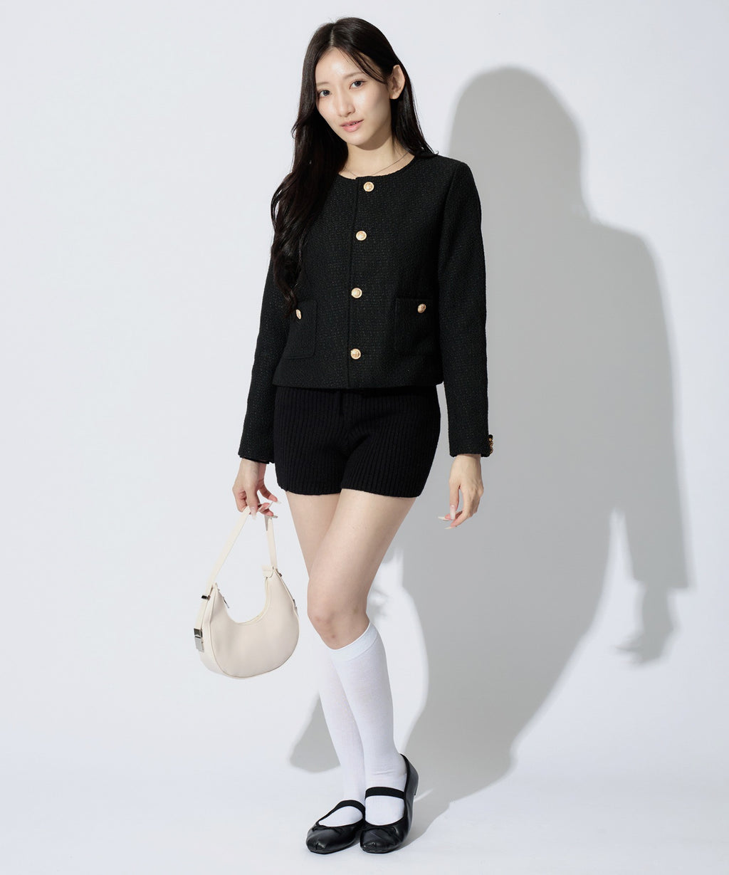 Rib Knit Short Pants / リブニットショートパンツ