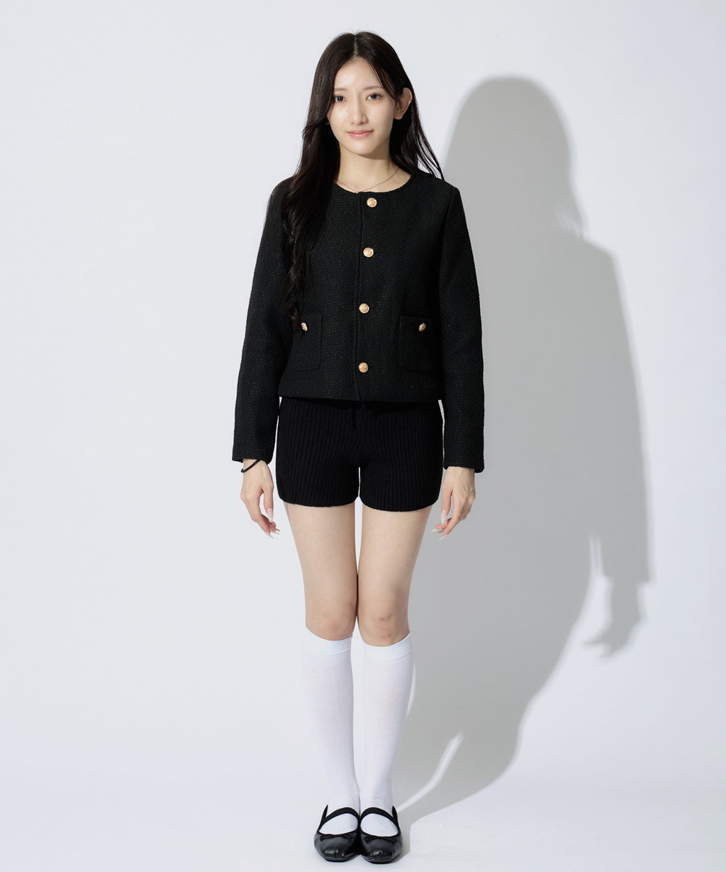 Rib Knit Short Pants / リブニットショートパンツ