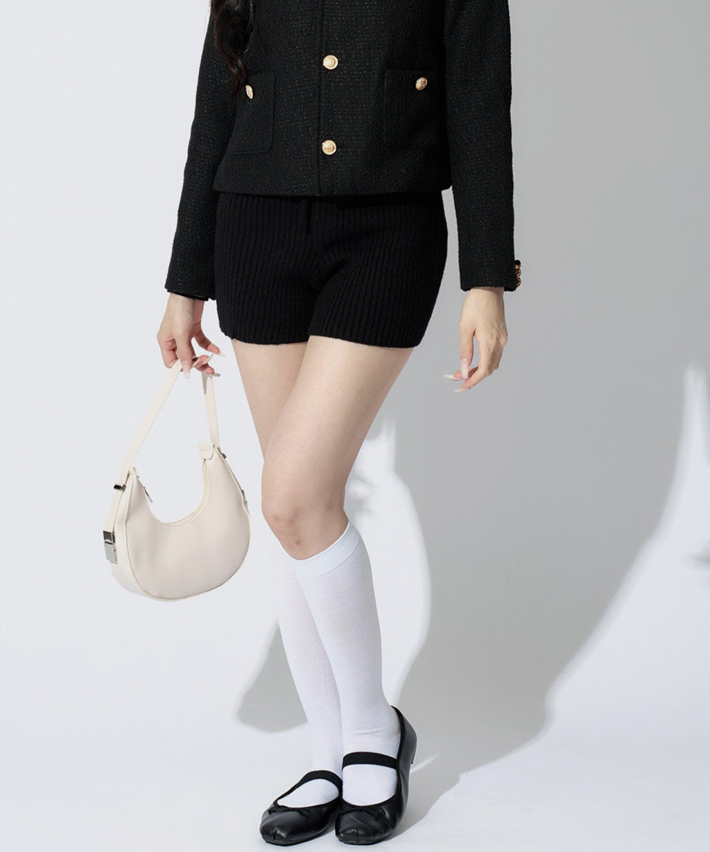 Rib Knit Short Pants / リブニットショートパンツ