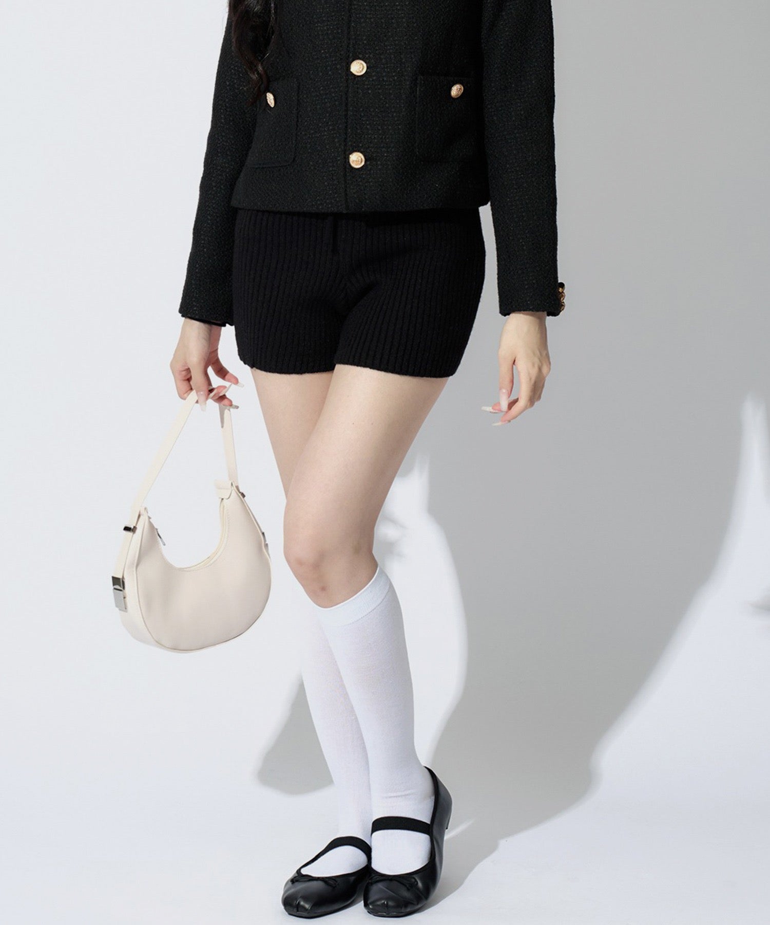 Rib Knit Short Pants / リブニットショートパンツ