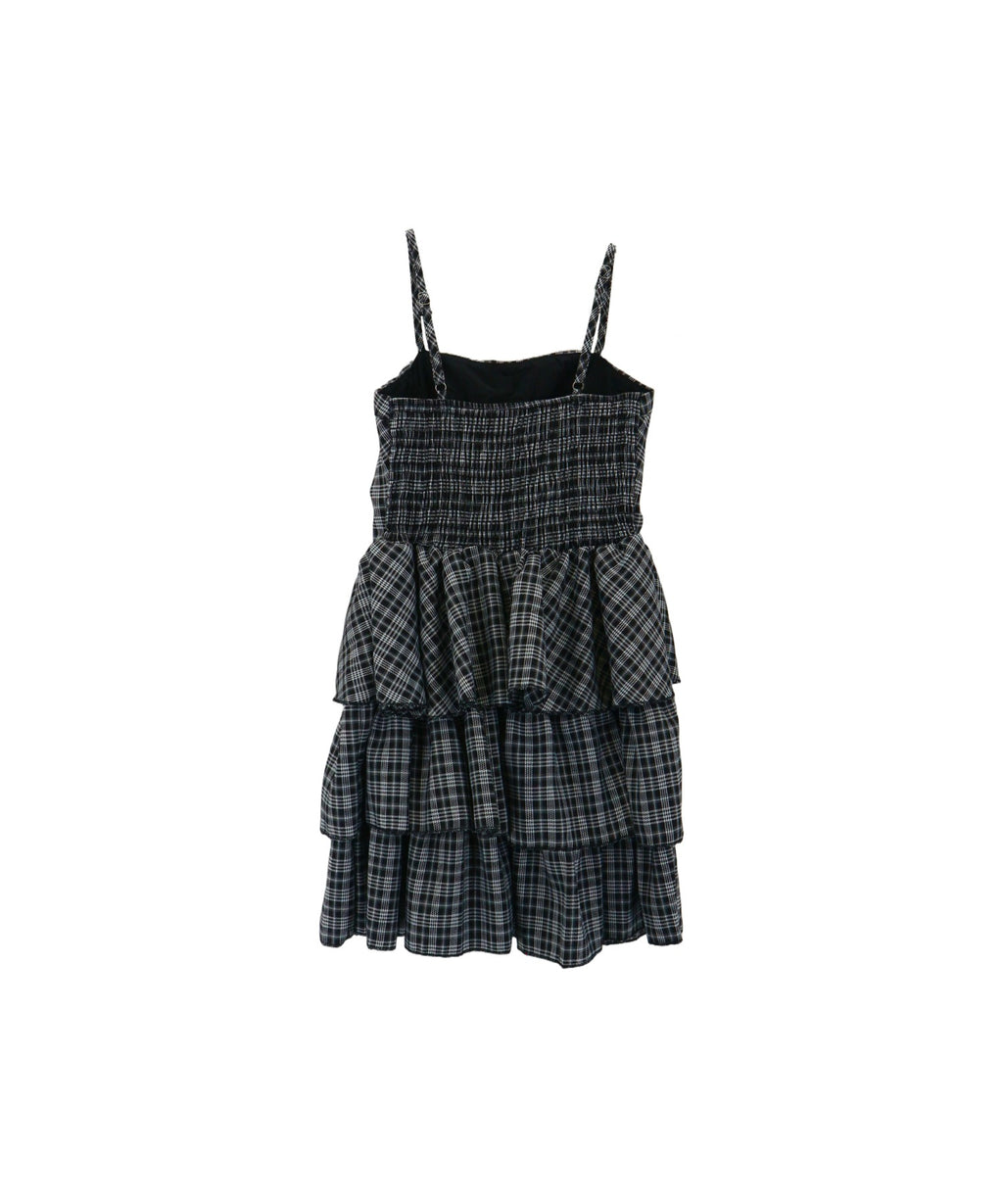 Check Tiered Mini Cami Dress / チェック柄ティアードミニキャミワンピース
