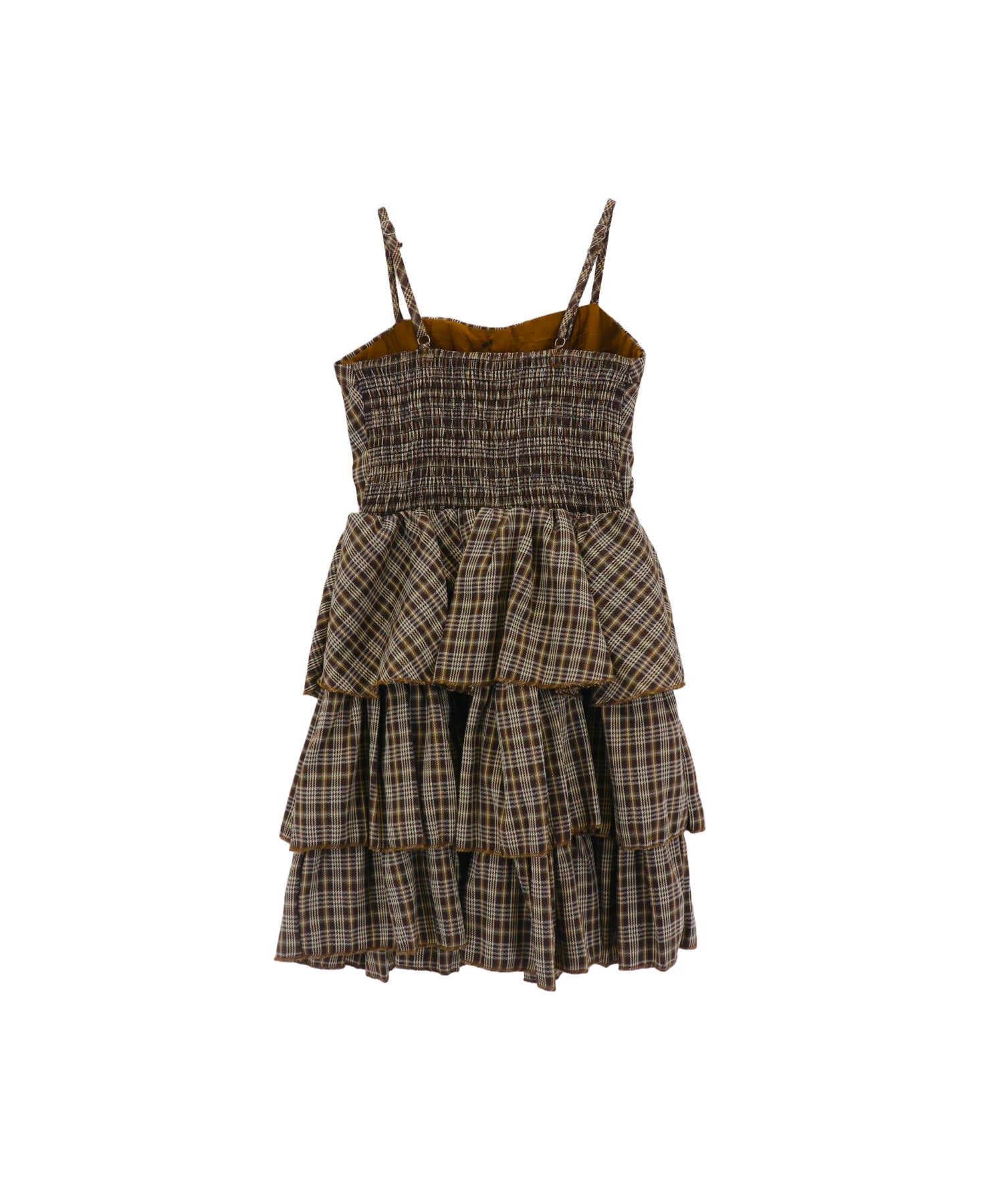 Check Tiered Mini Cami Dress / チェック柄ティアードミニキャミワンピース