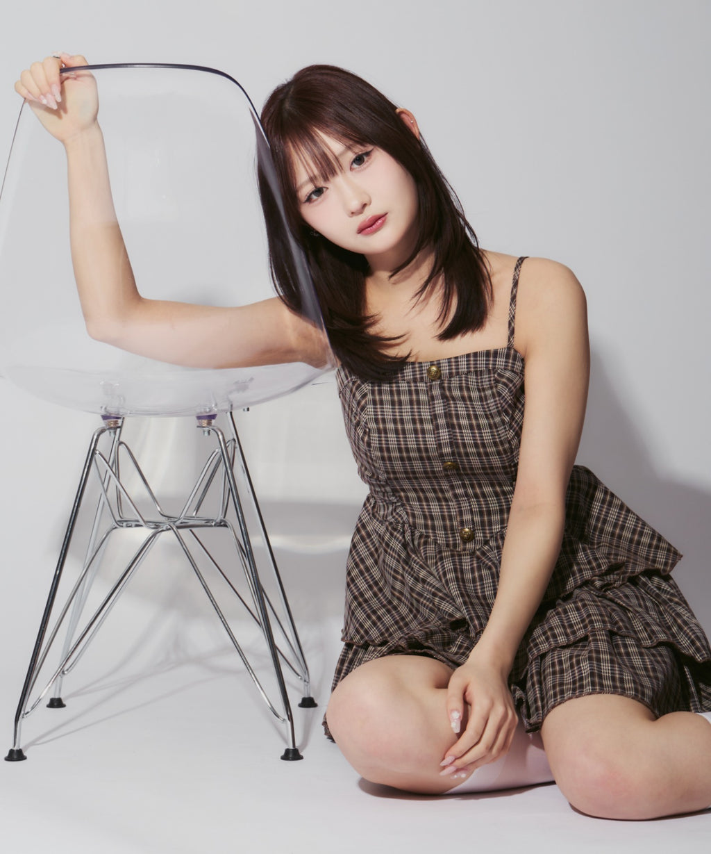 Check Tiered Mini Cami Dress / チェック柄ティアードミニキャミワンピース