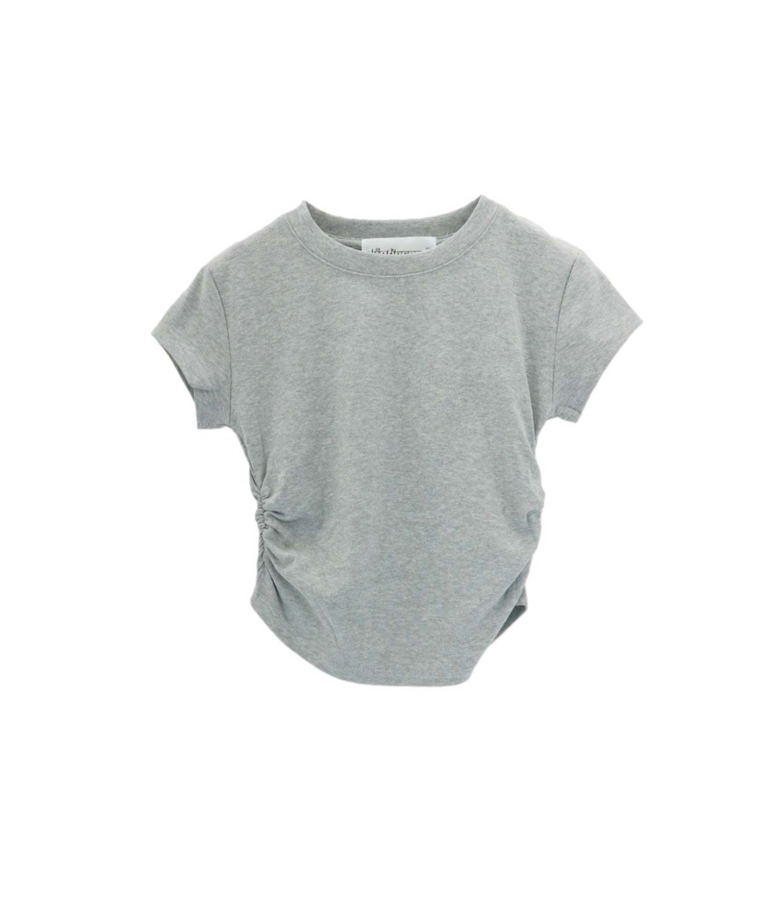 French Sleeve Ruched Short Sleeve T-shirt / フレンチスリーブシャーリング半袖Tシャツ