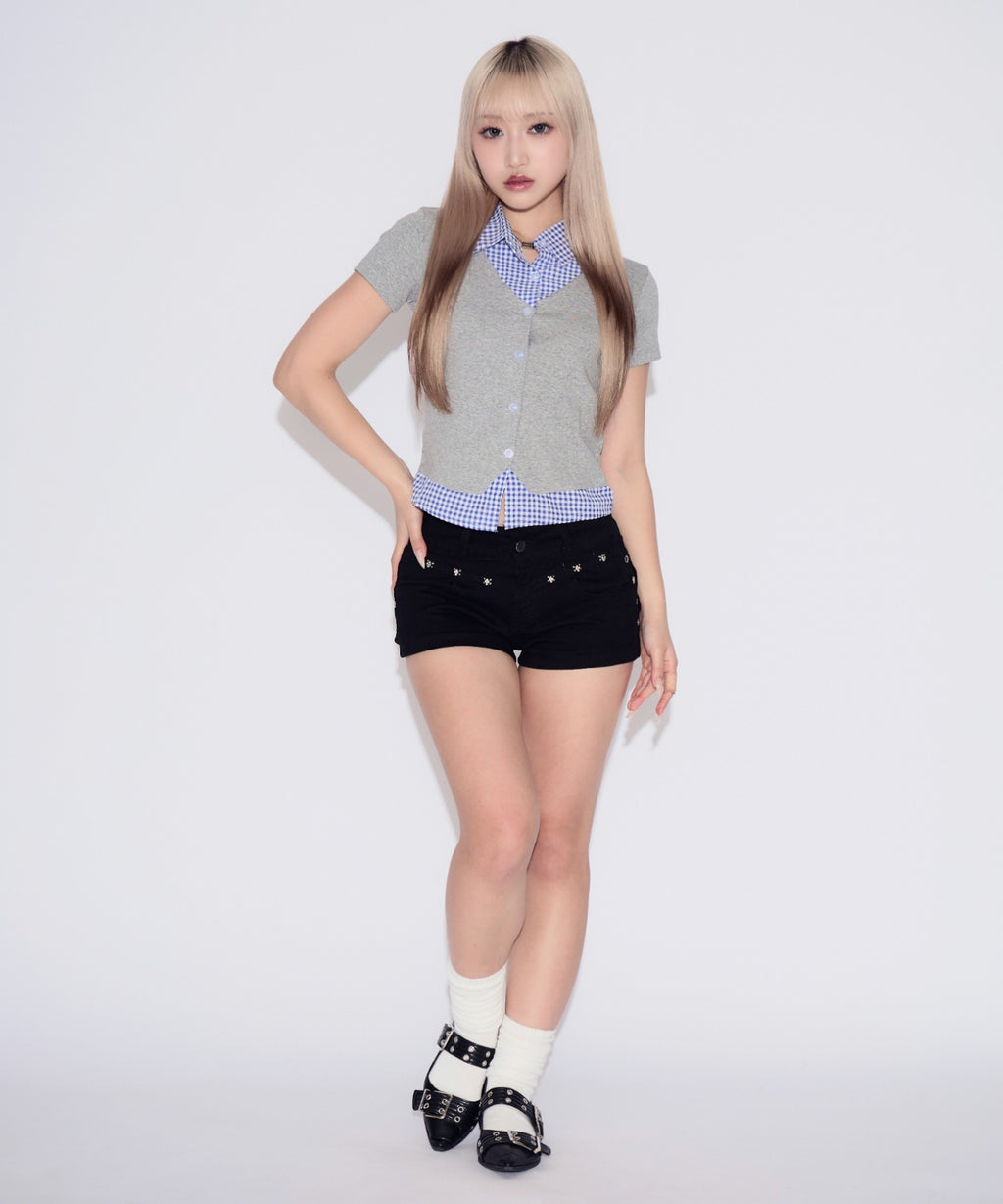 Rivet Shorts Denim / リベットデニムショートパンツ