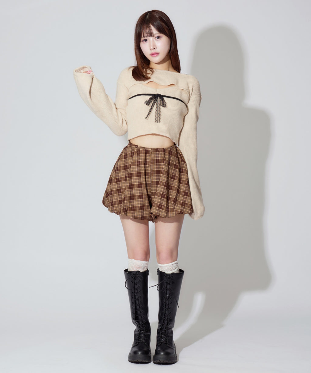 Frill Ribbon knit set / フリルリボンニットアンサンブル 2点セット