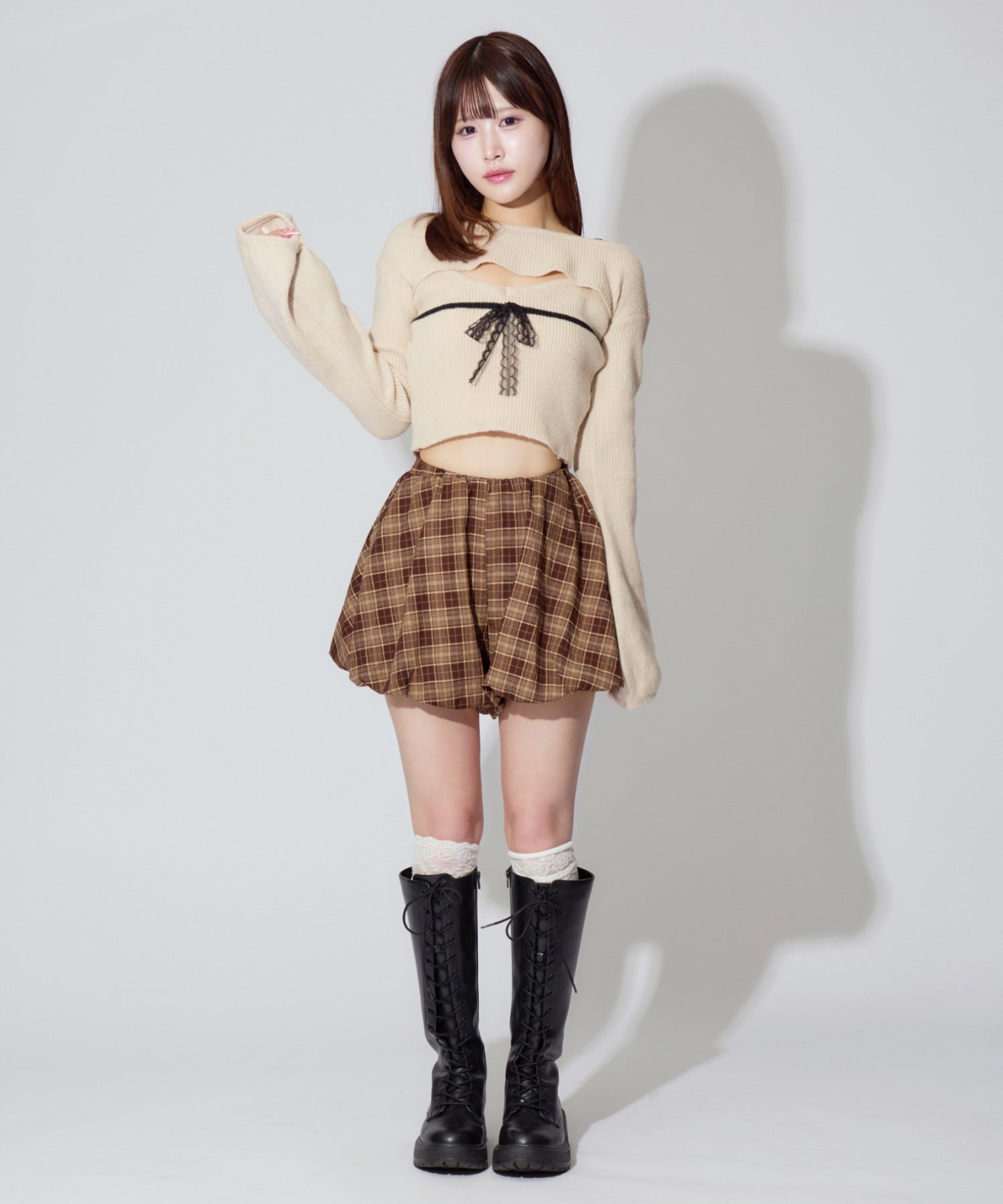 Frill Ribbon knit set / フリルリボンニットアンサンブル 2点セット