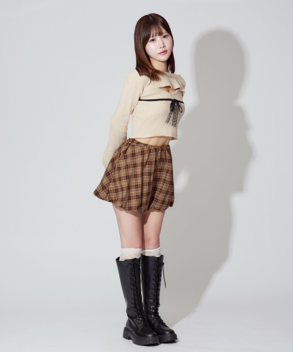 Frill Ribbon knit set / フリルリボンニットアンサンブル 2点セット