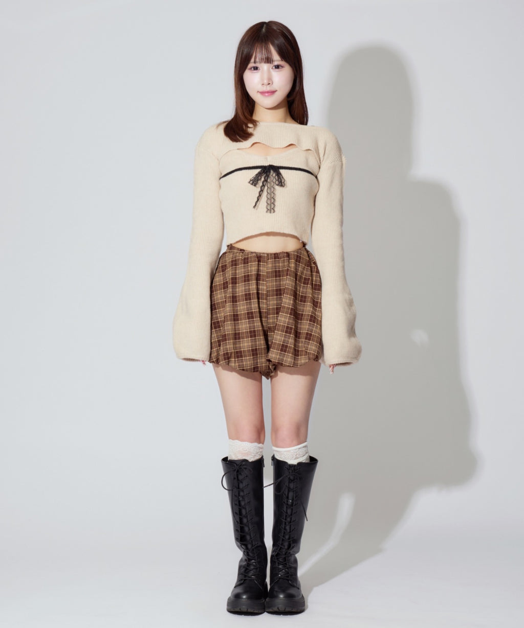 Frill Ribbon knit set / フリルリボンニットアンサンブル 2点セット
