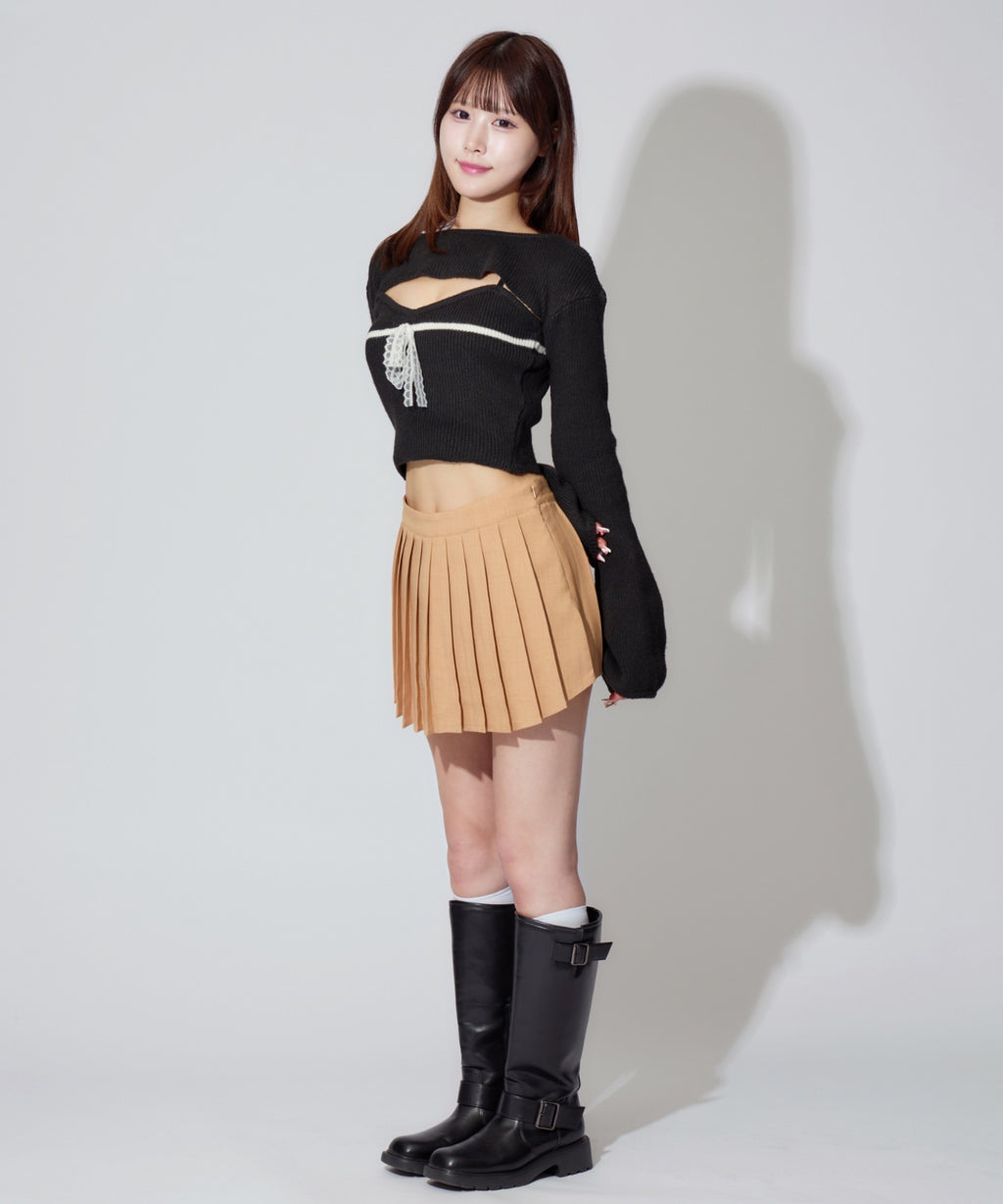 Frill Ribbon knit set / フリルリボンニットアンサンブル 2点セット