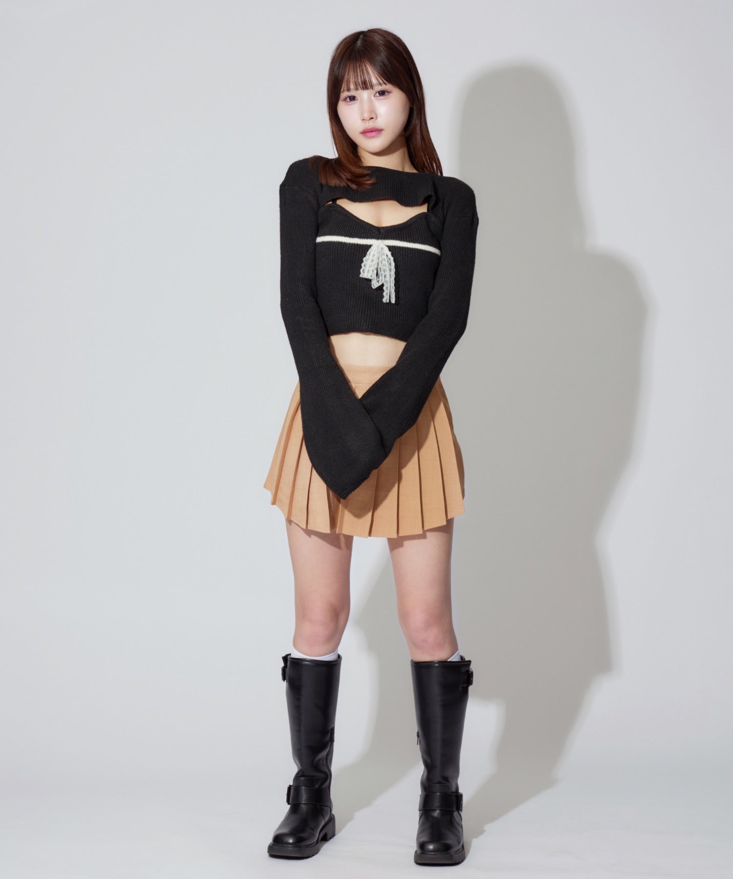 Frill Ribbon knit set / フリルリボンニットアンサンブル 2点セット
