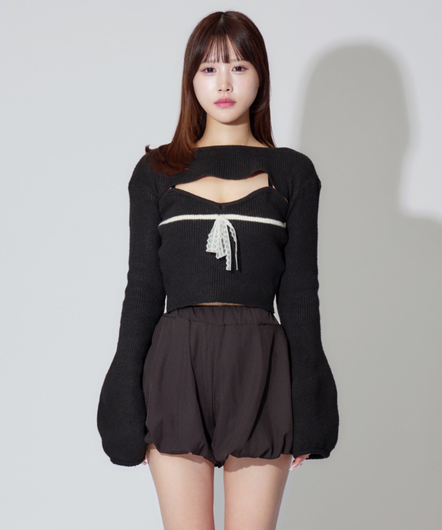 Frill Ribbon knit set / フリルリボンニットアンサンブル 2点セット
