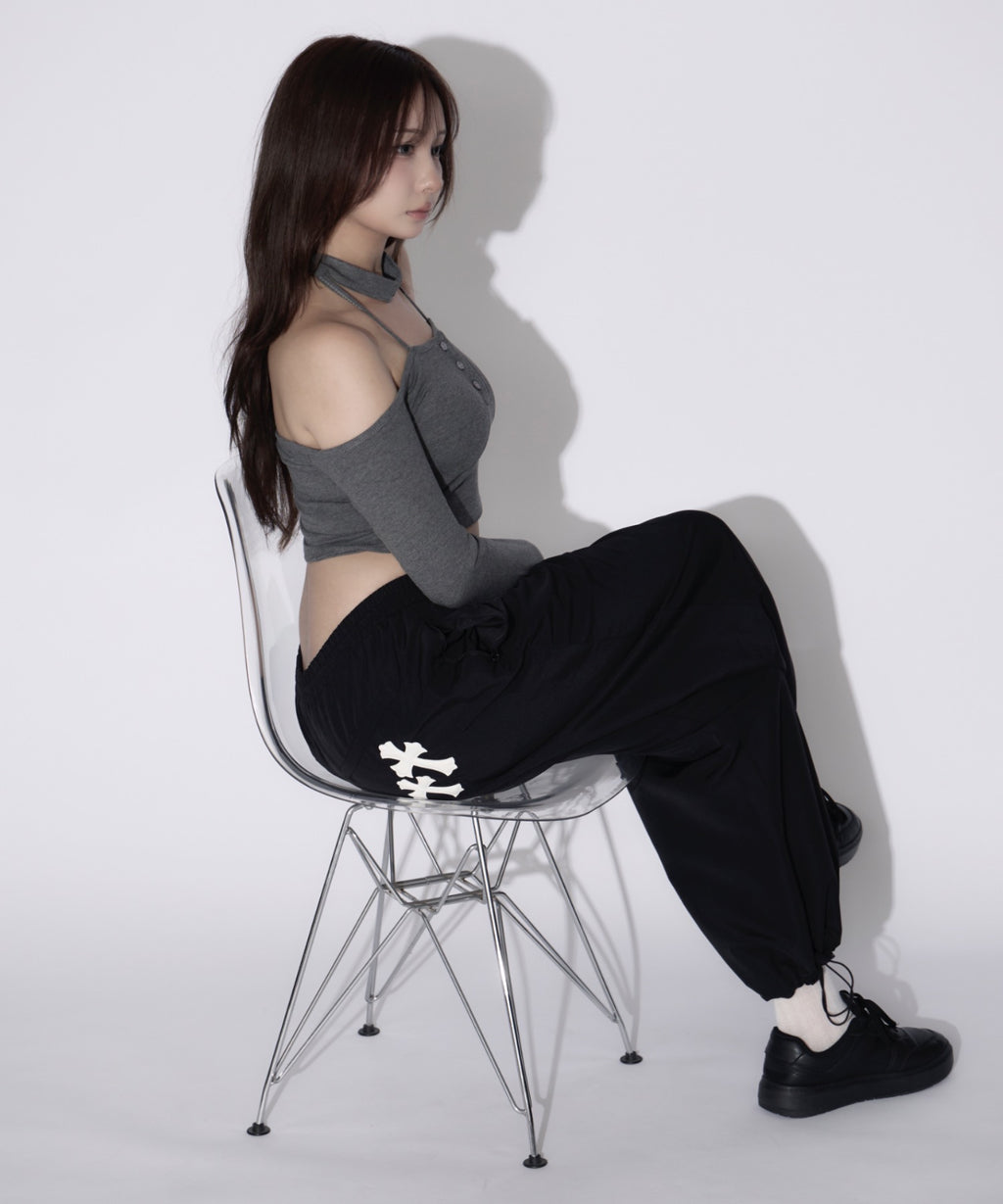 【ユニセックス】Cross Nylon Pants / 十字架ナイロンパンツ