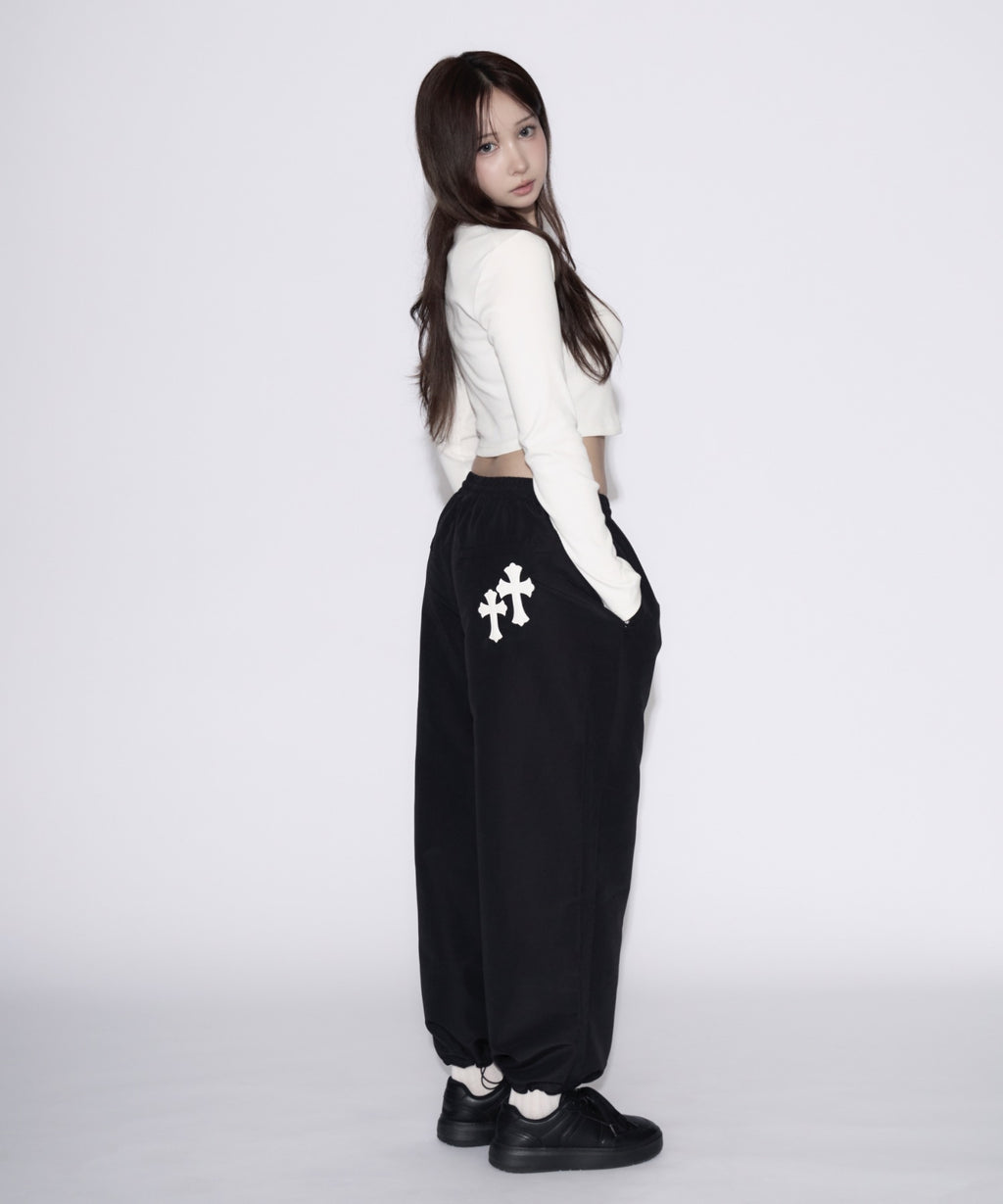 【ユニセックス】Cross Nylon Pants / 十字架ナイロンパンツ