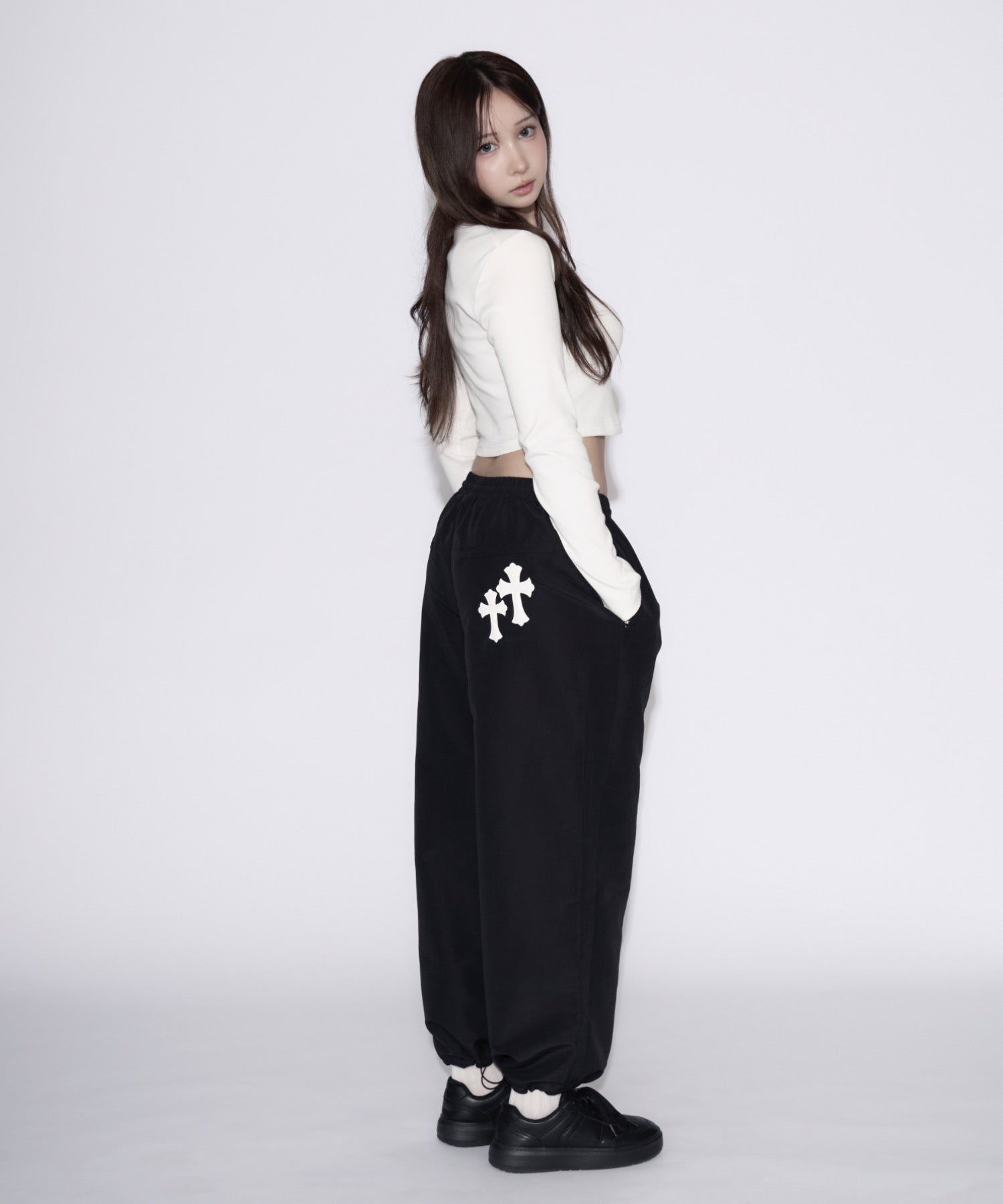 【ユニセックス】Cross Nylon Pants / 十字架ナイロンパンツ