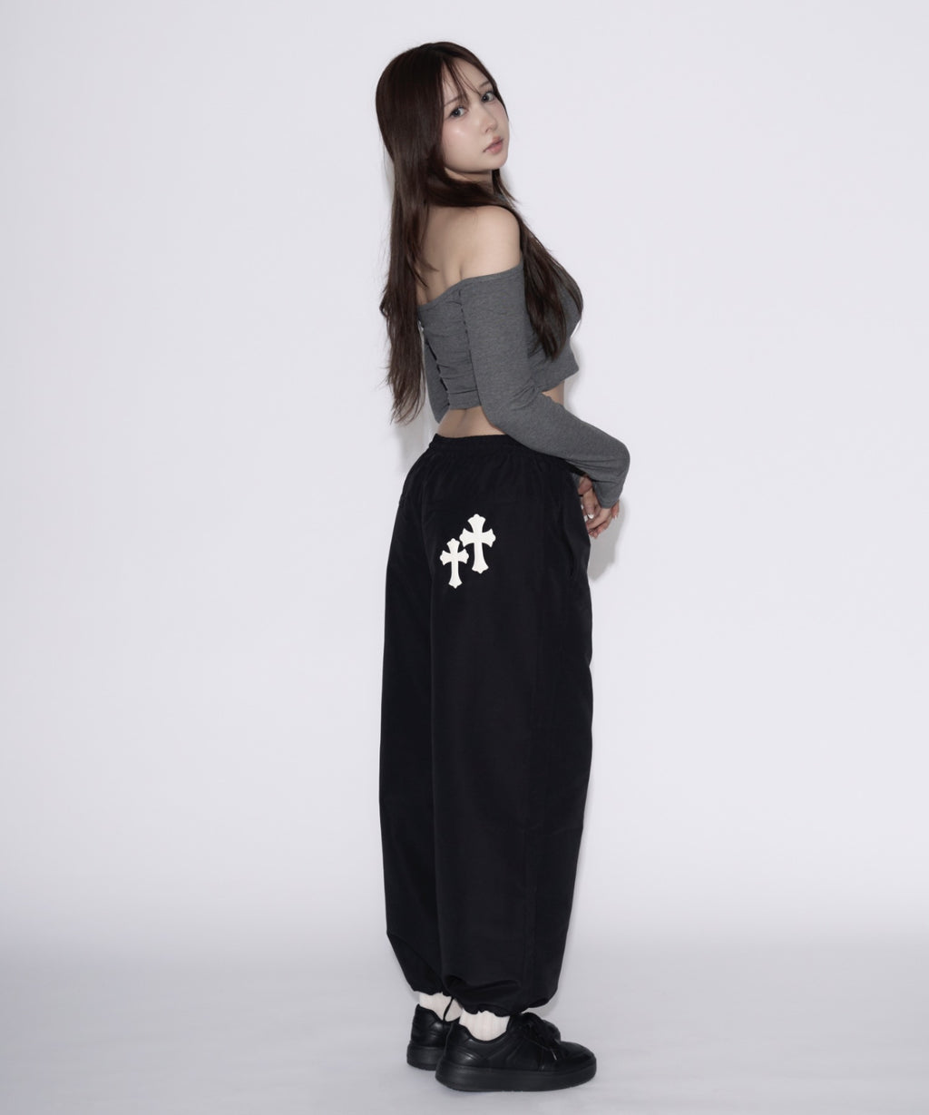 【ユニセックス】Cross Nylon Pants / 十字架ナイロンパンツ