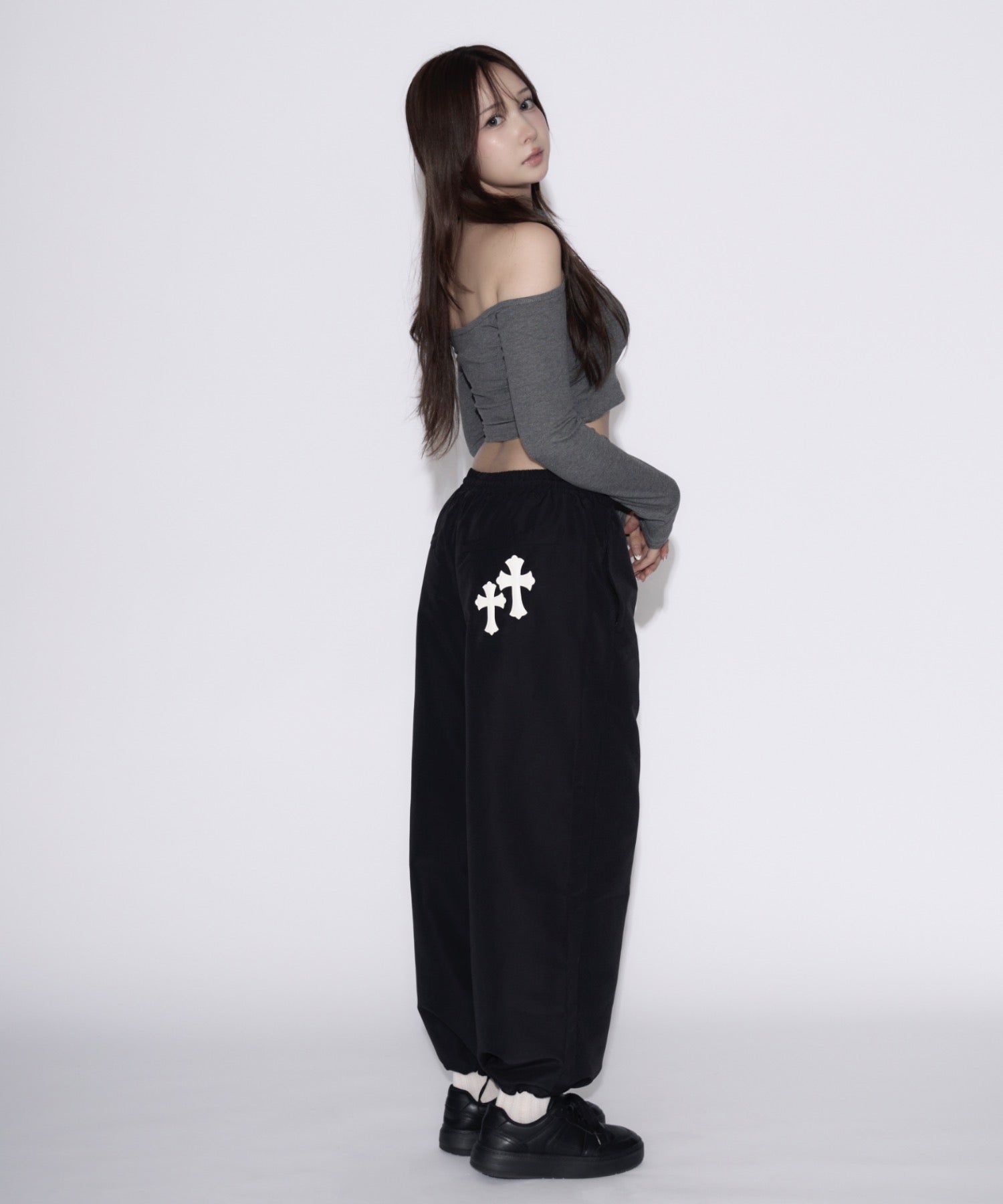 【ユニセックス】Cross Nylon Pants / 十字架ナイロンパンツ
