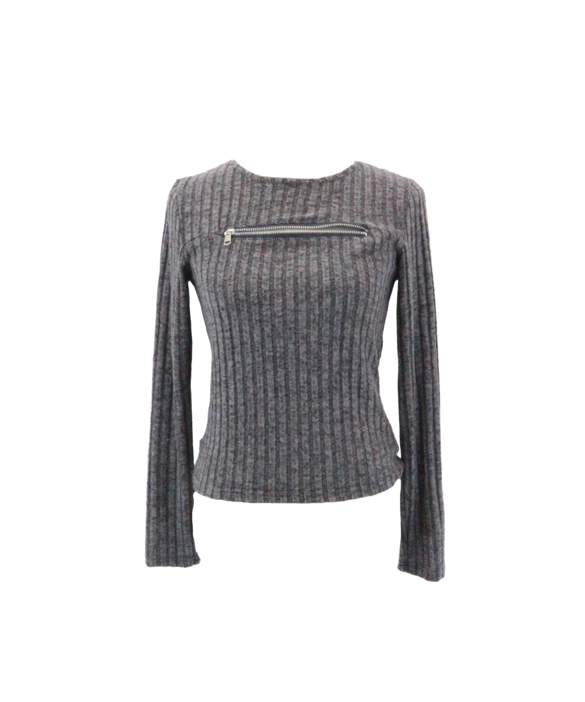 Open-Zip Short Knit / オープンジップショートニット