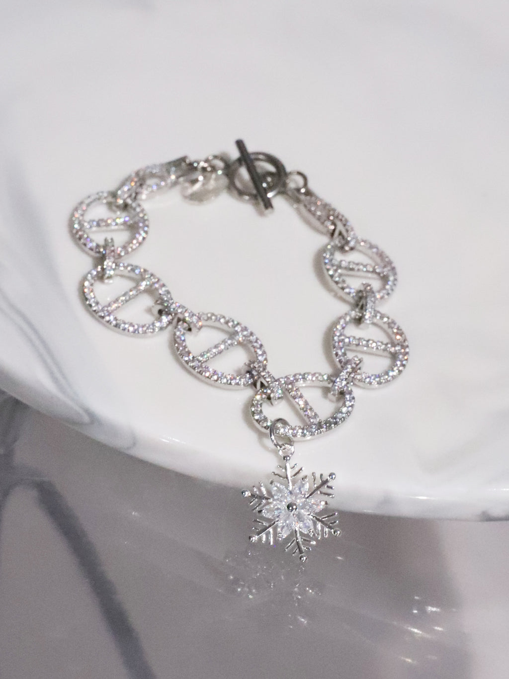 Rhinestone Snow Bracelet