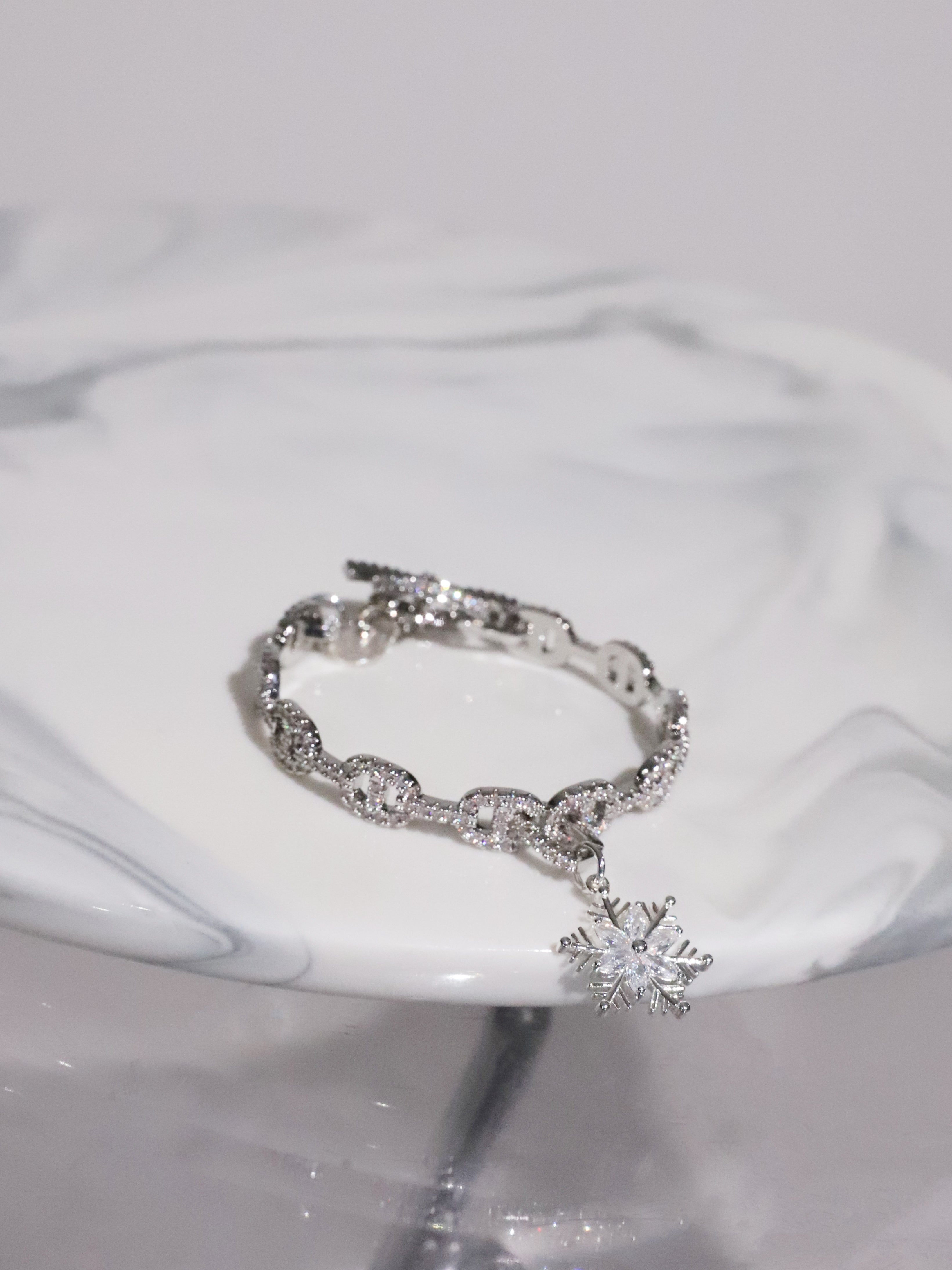 Rhinestone Snow Bracelet