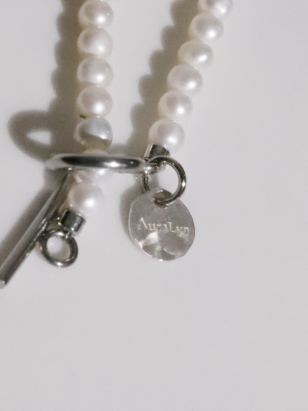 Cross Pearl Necklace(SILVER)(4.5mm~5mm)