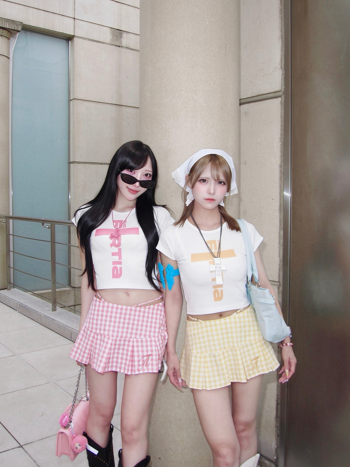 【8iuxu_× tinkerend】Gingham Pleats Mini Skort / ギンガムチェックプリーツミニスカパン