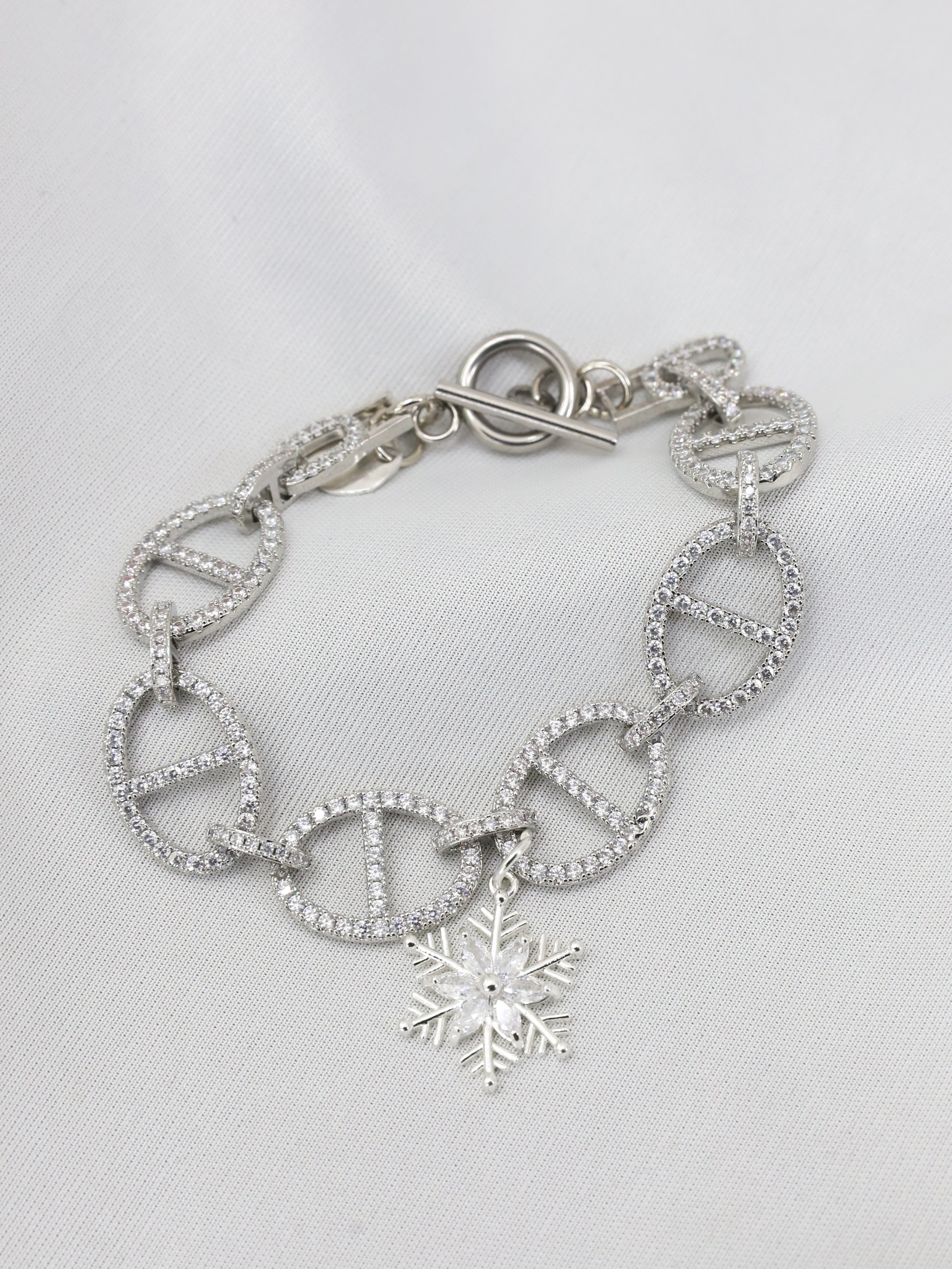 Rhinestone Snow Bracelet