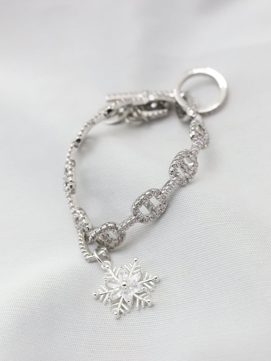 Rhinestone Snow Bracelet