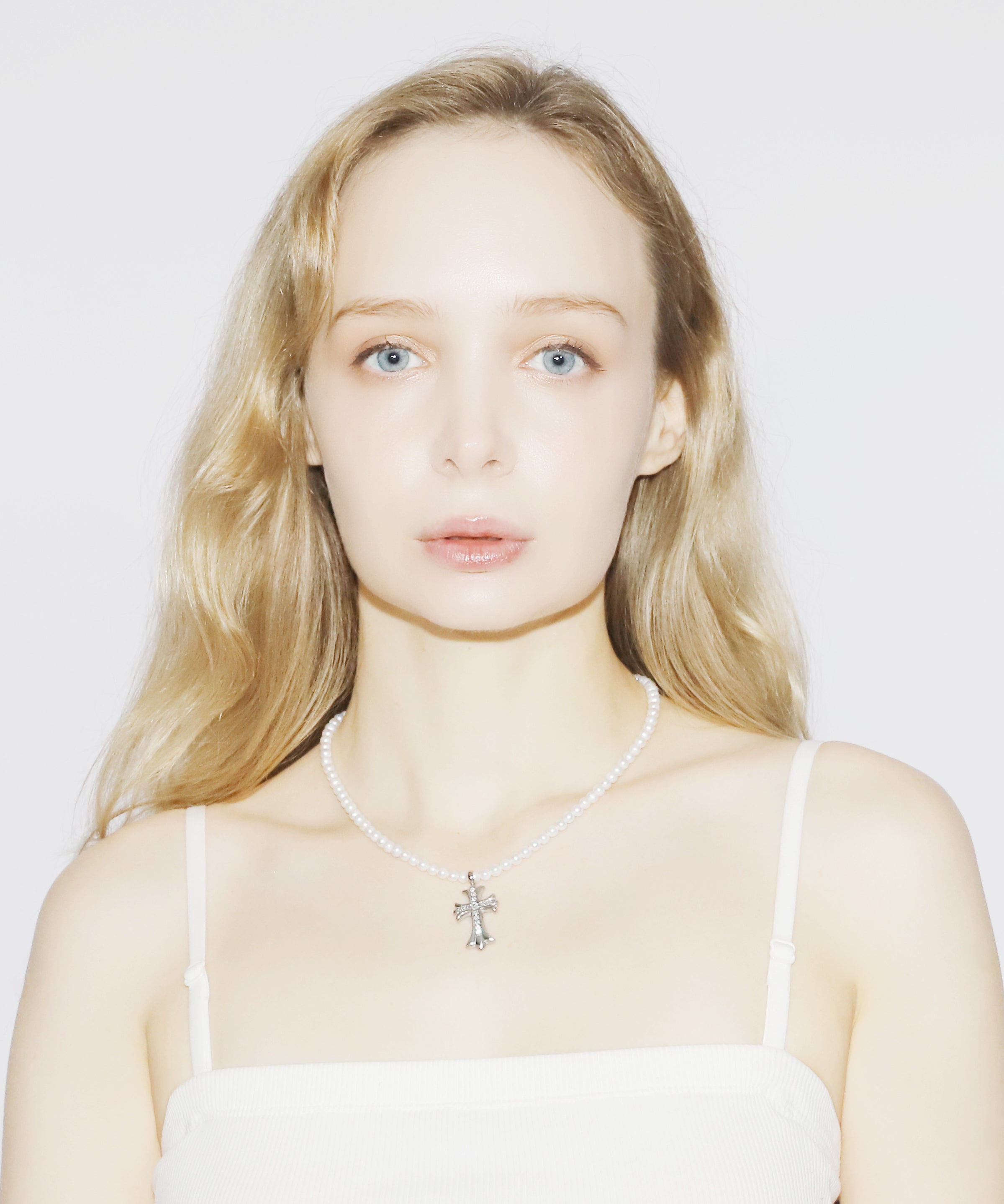 Cross Pearl Necklace