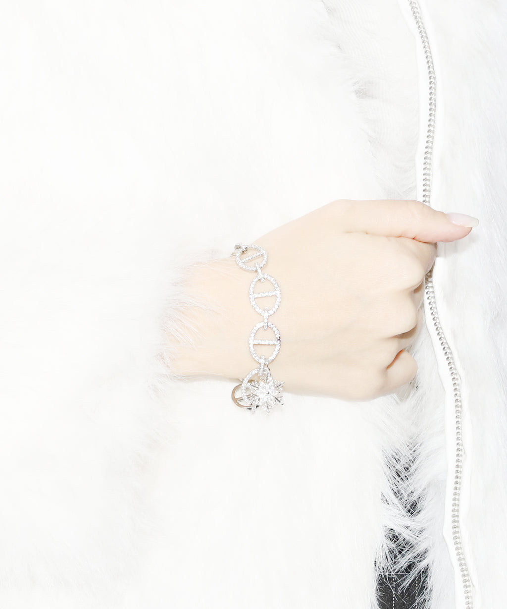 Rhinestone Snow Bracelet