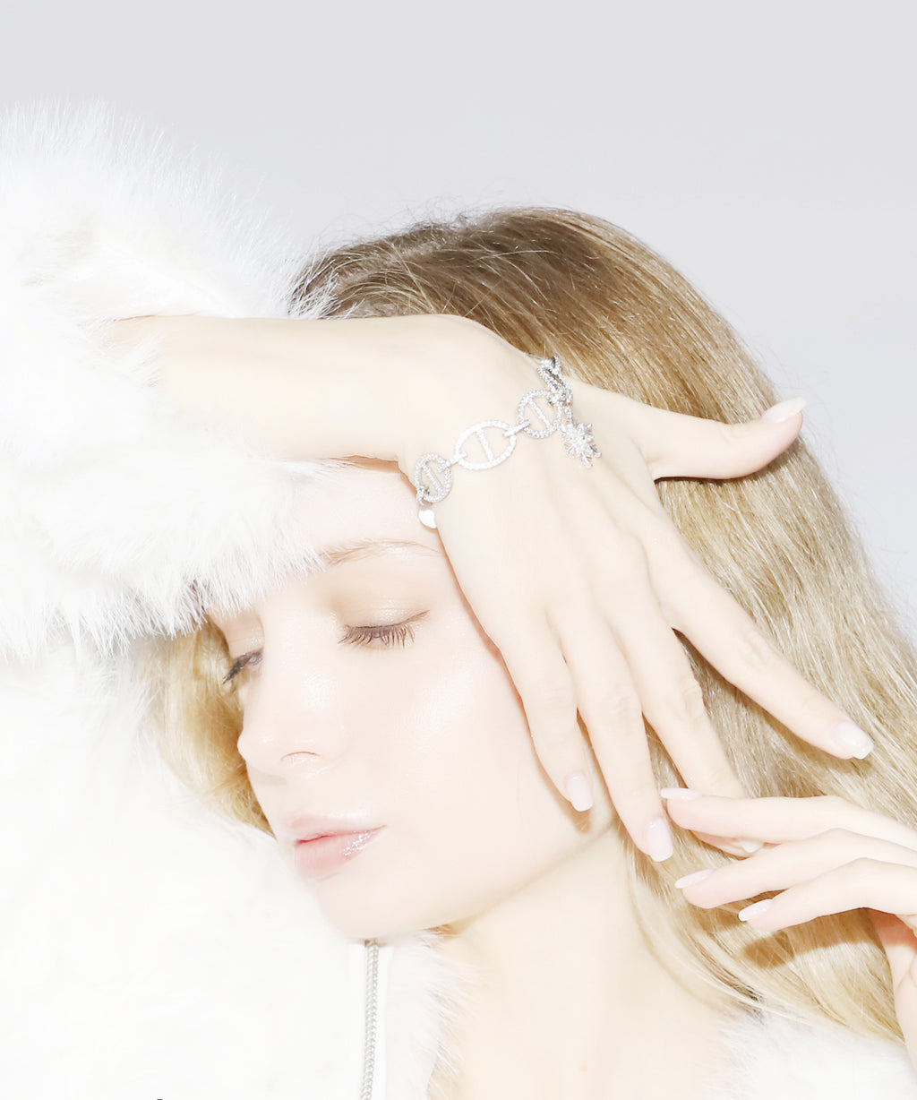 Rhinestone Snow Bracelet