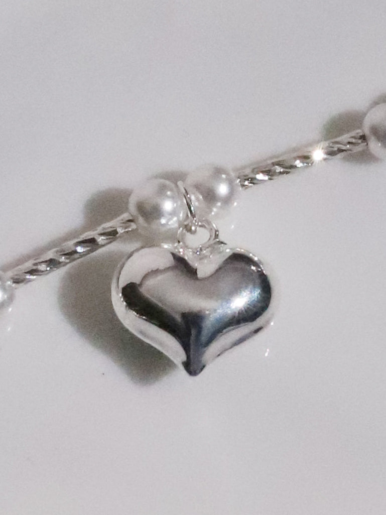 Heart Pearl Bracelet