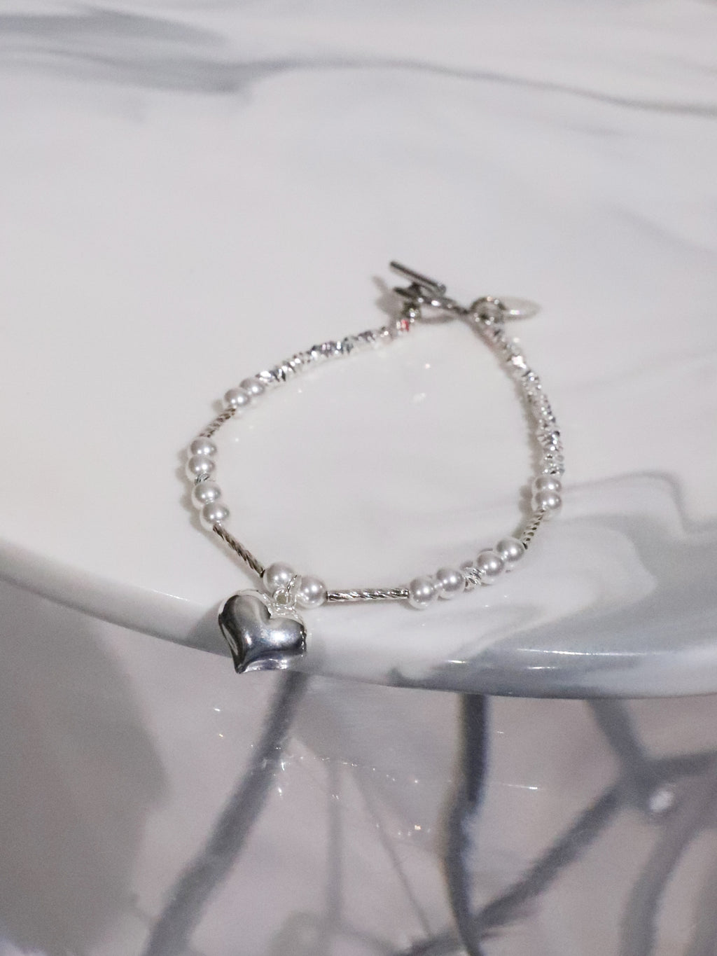 Heart Pearl Bracelet